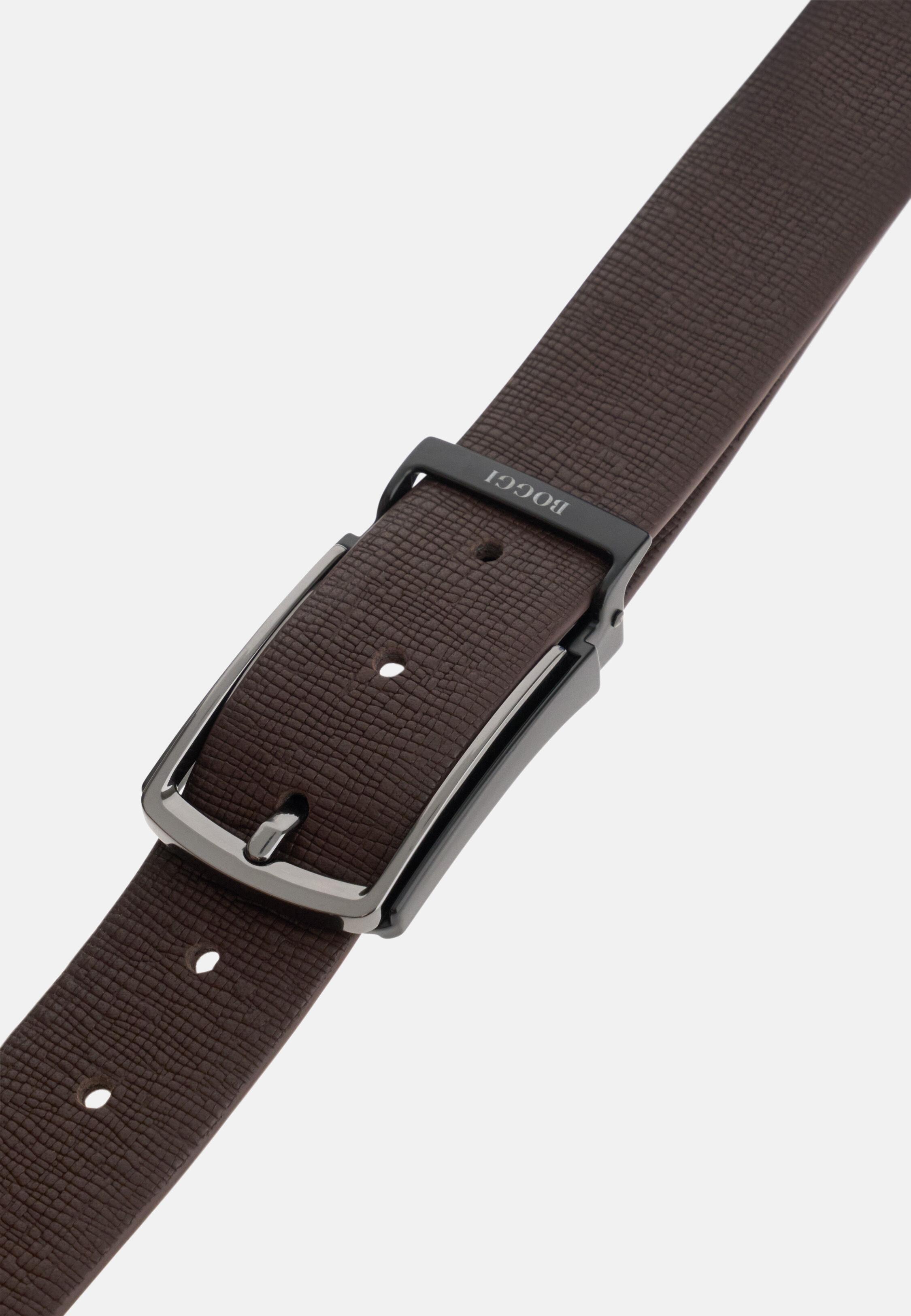 Reversible Leather Belt Brown, 3901_DKBR, medium