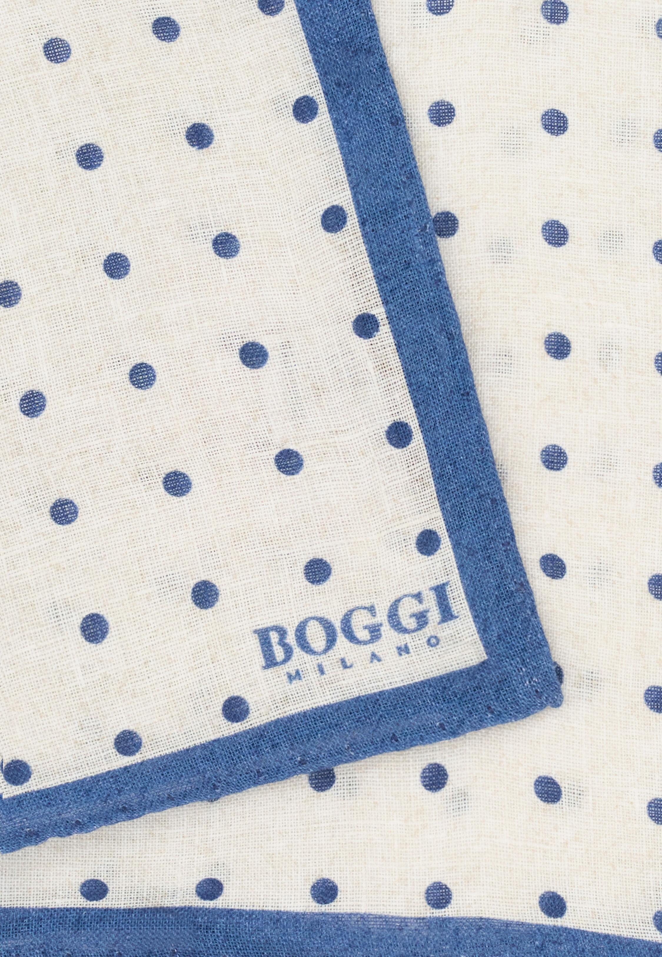 Polka Dot Linen Pocket Square Blue, 3901_BLUE, large image number 1