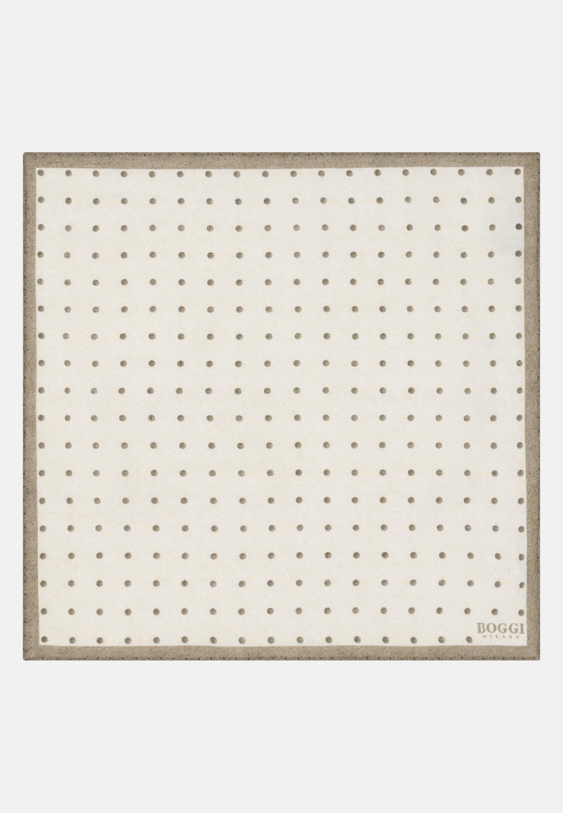 منديل جيب كتان بنقشة نقاط (بولكا دوت) باللون التوبي (Taupe), 3901_TAUP, medium