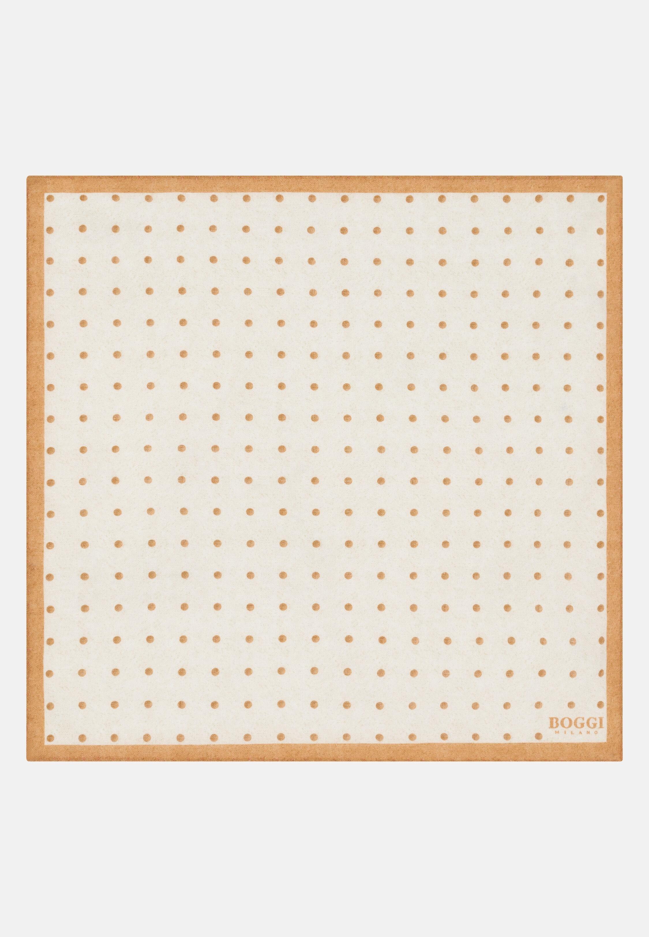 منديل جيب كتان بنقشة نقاط (بولكا دوت) باللون البرتقالي, 3901_ORAN, large image number 0