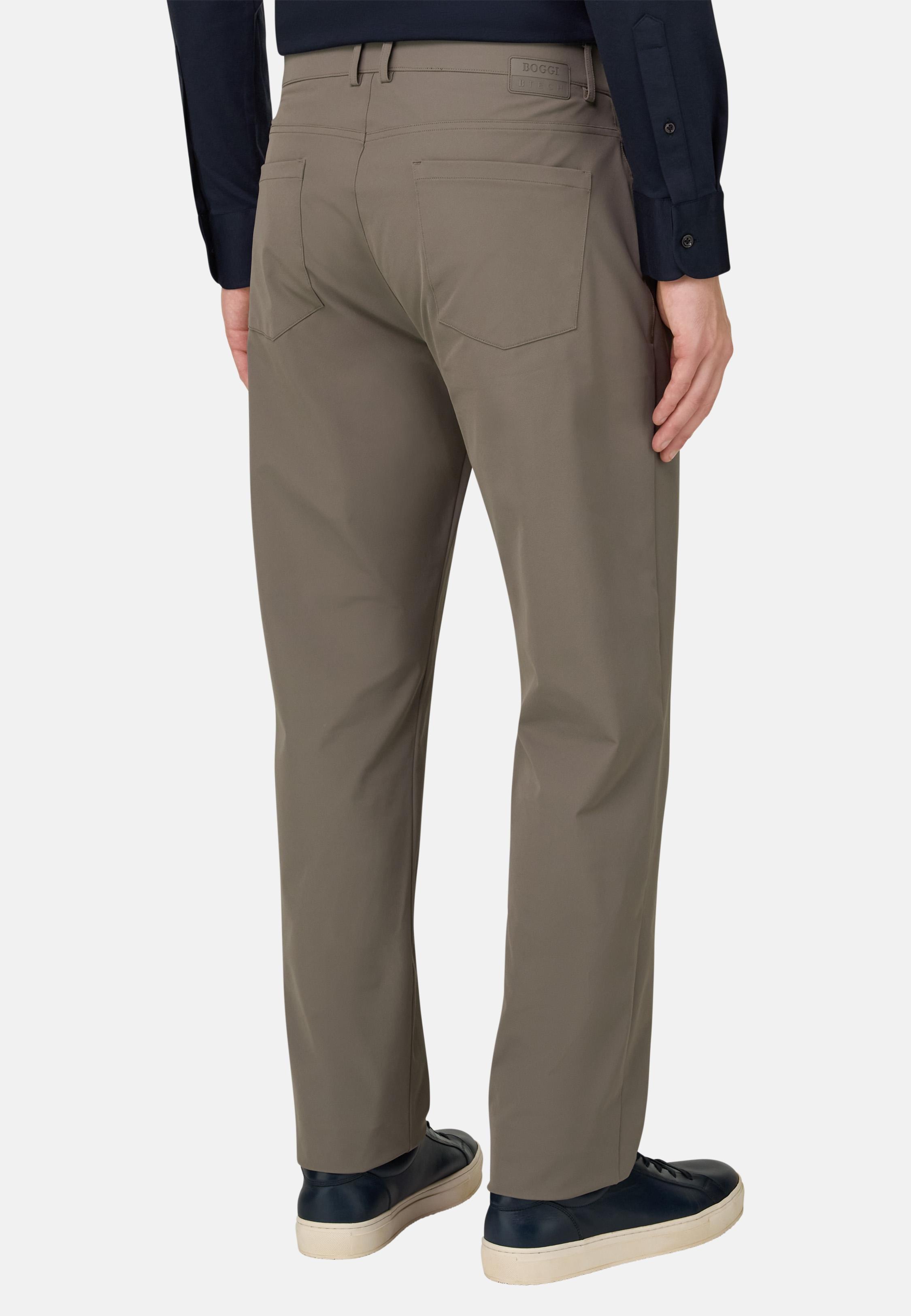 B Tech Nylon Jeans Brown, Mud, large image number 2