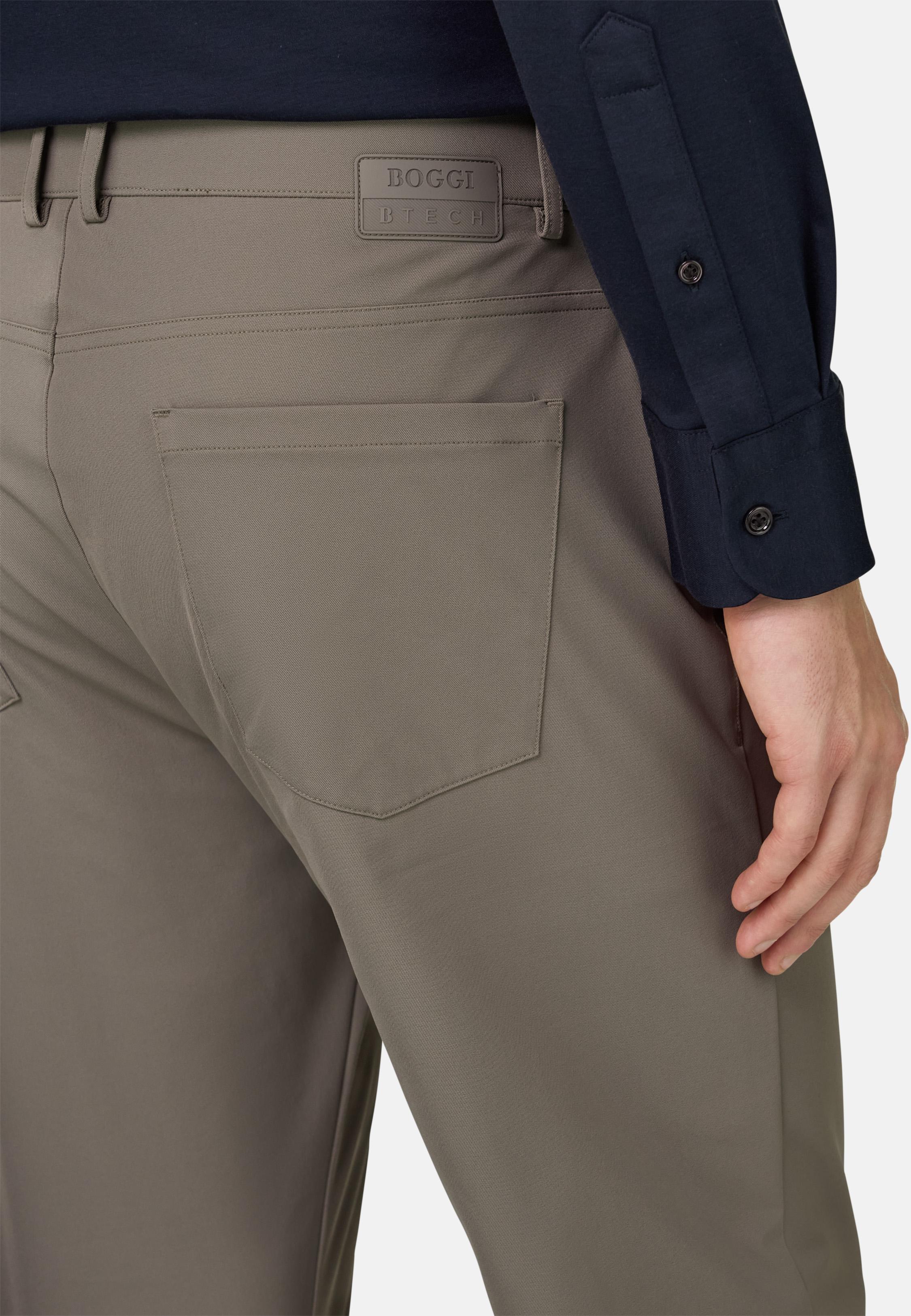 B Tech Nylon Jeans Brown, Mud, large image number 3