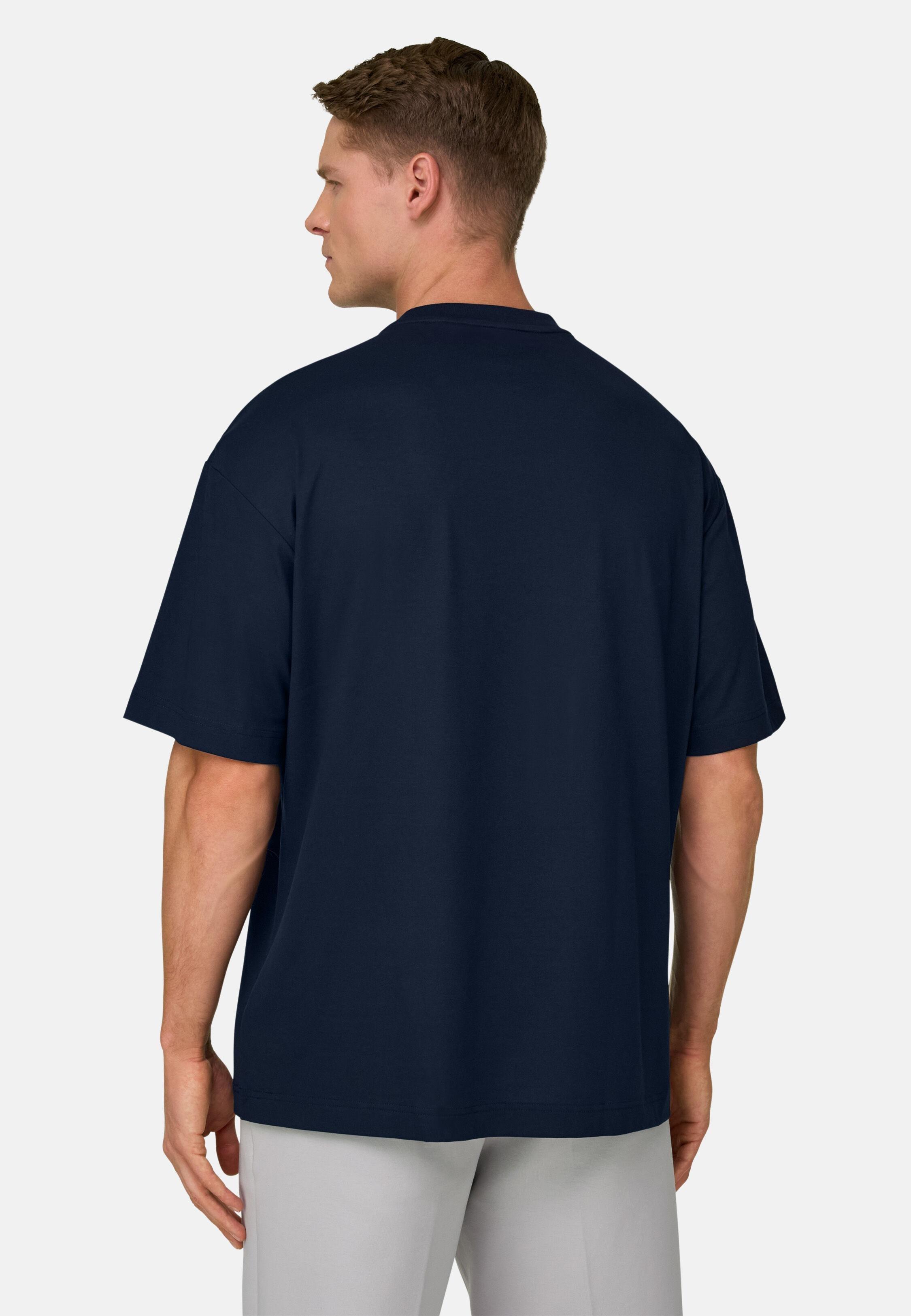 High-Performance Jersey T-Shirt With S. Cafe Yarn Blue, 3901_NAVY, medium