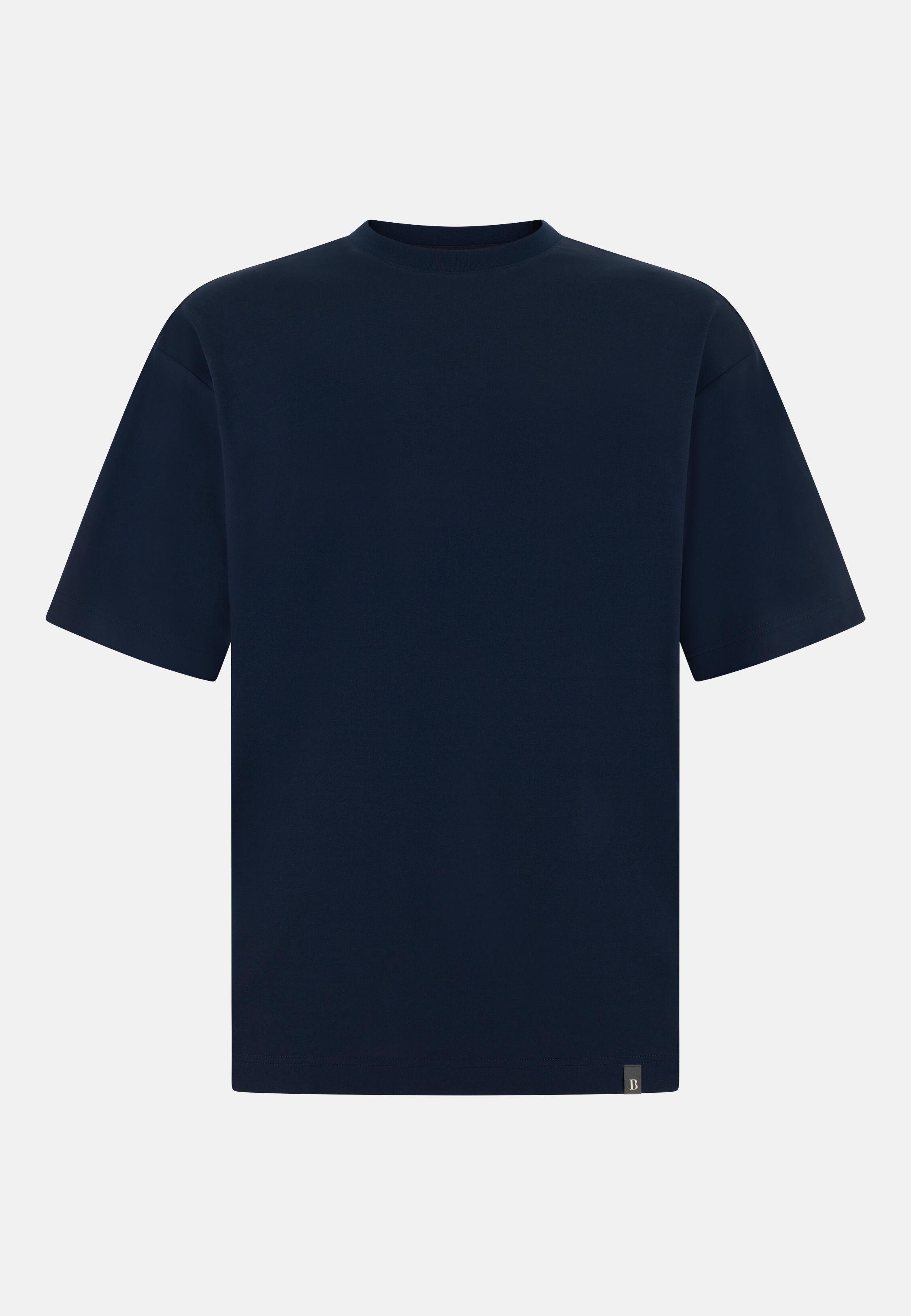 High-Performance Jersey T-Shirt With S.Caf&egrave;&reg; Yarn Navy blue, 3901_NAVY, large image number 3