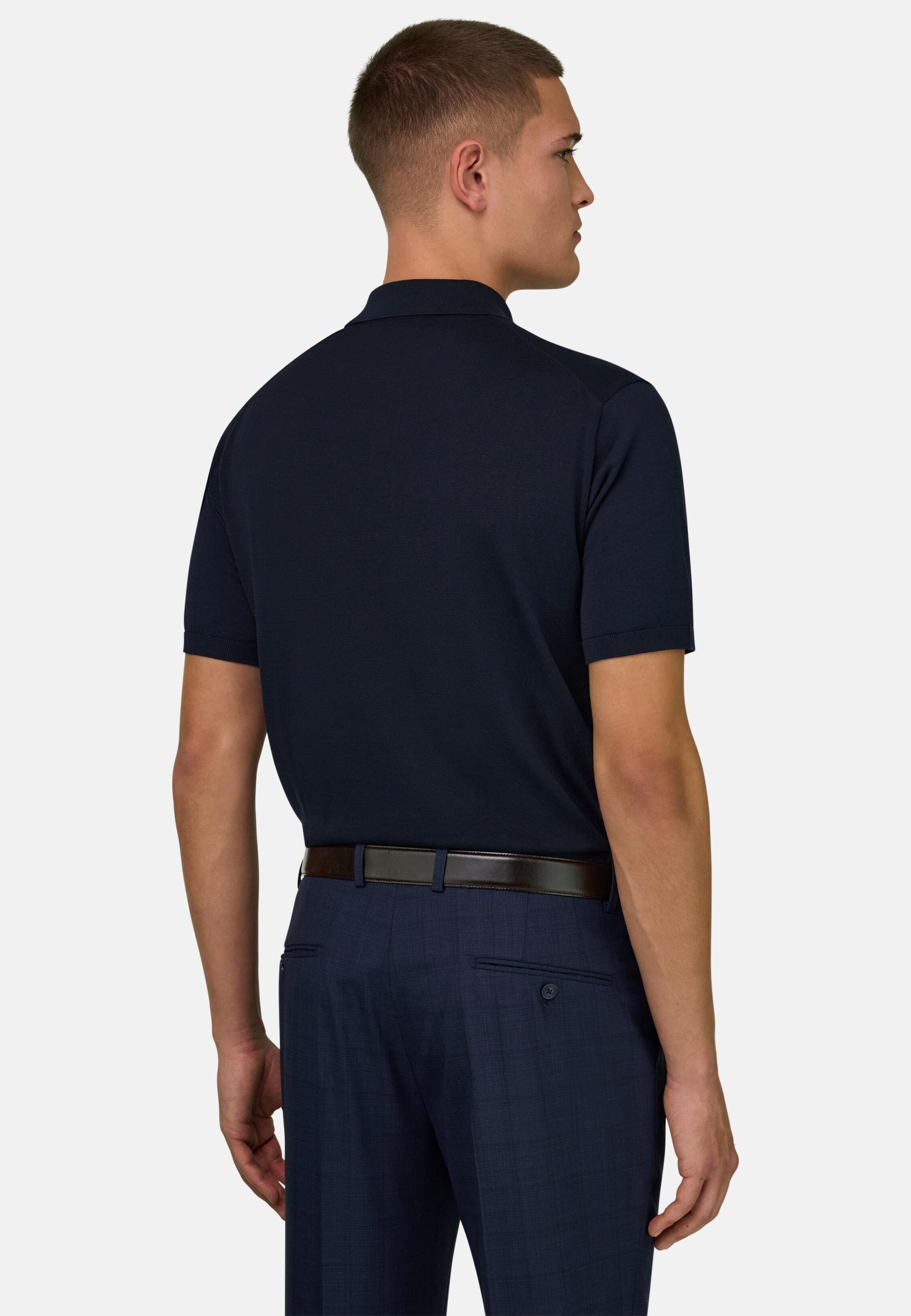 تيشيرت تريكو كحلي, Navy blue, medium