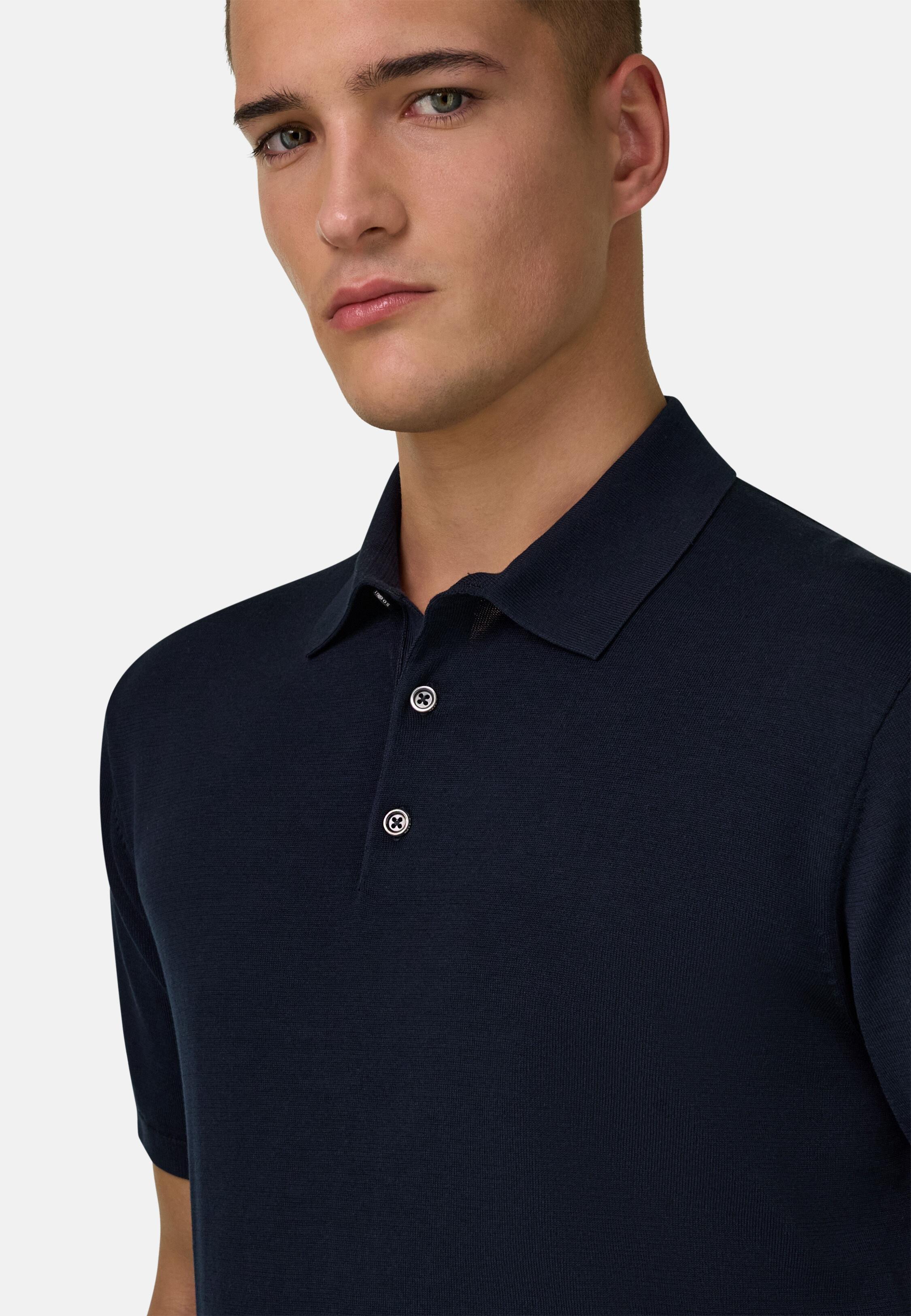 تيشيرت تريكو كحلي, Navy blue, medium