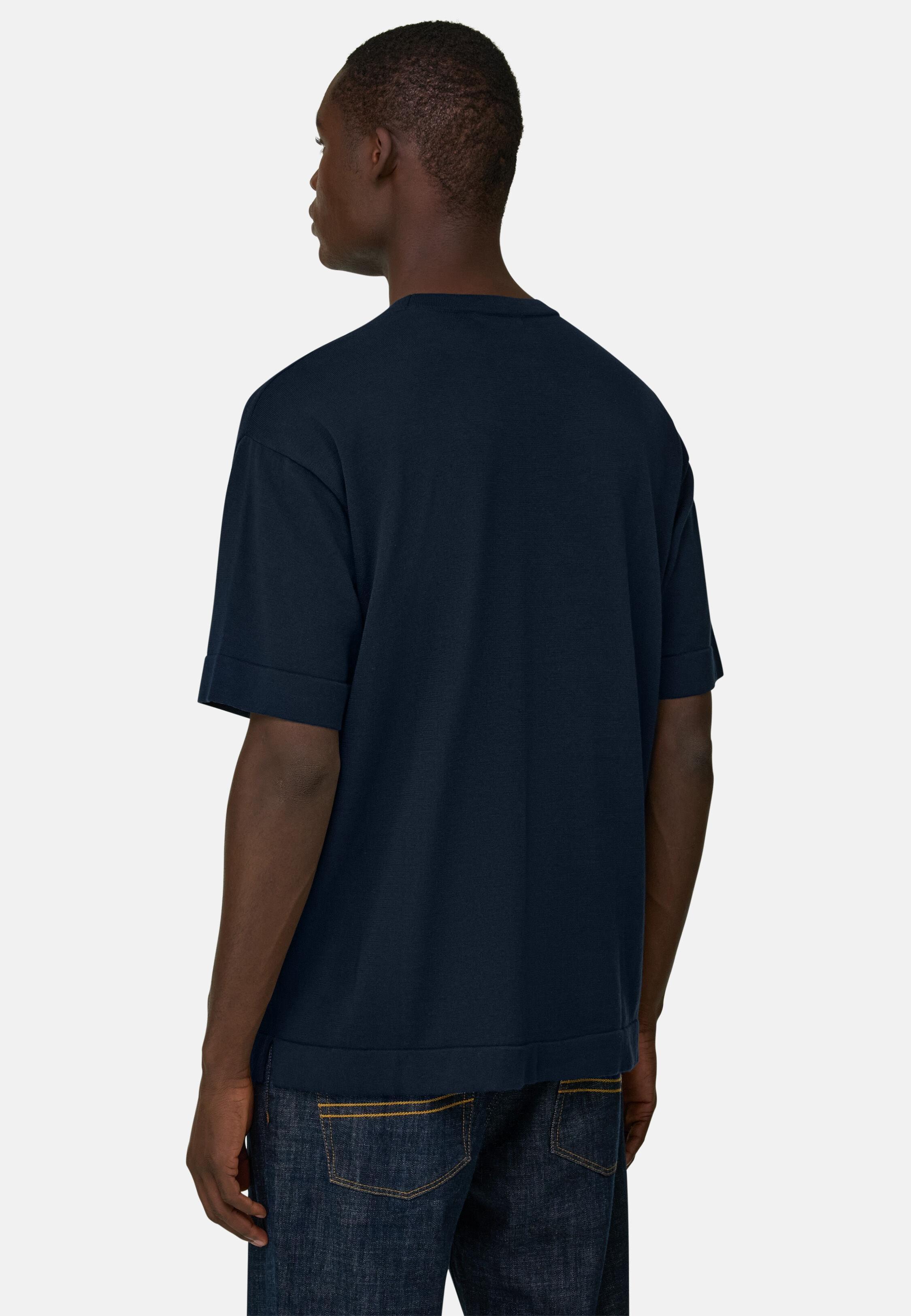 تيشيرت تريكو كحلي, Navy blue, medium