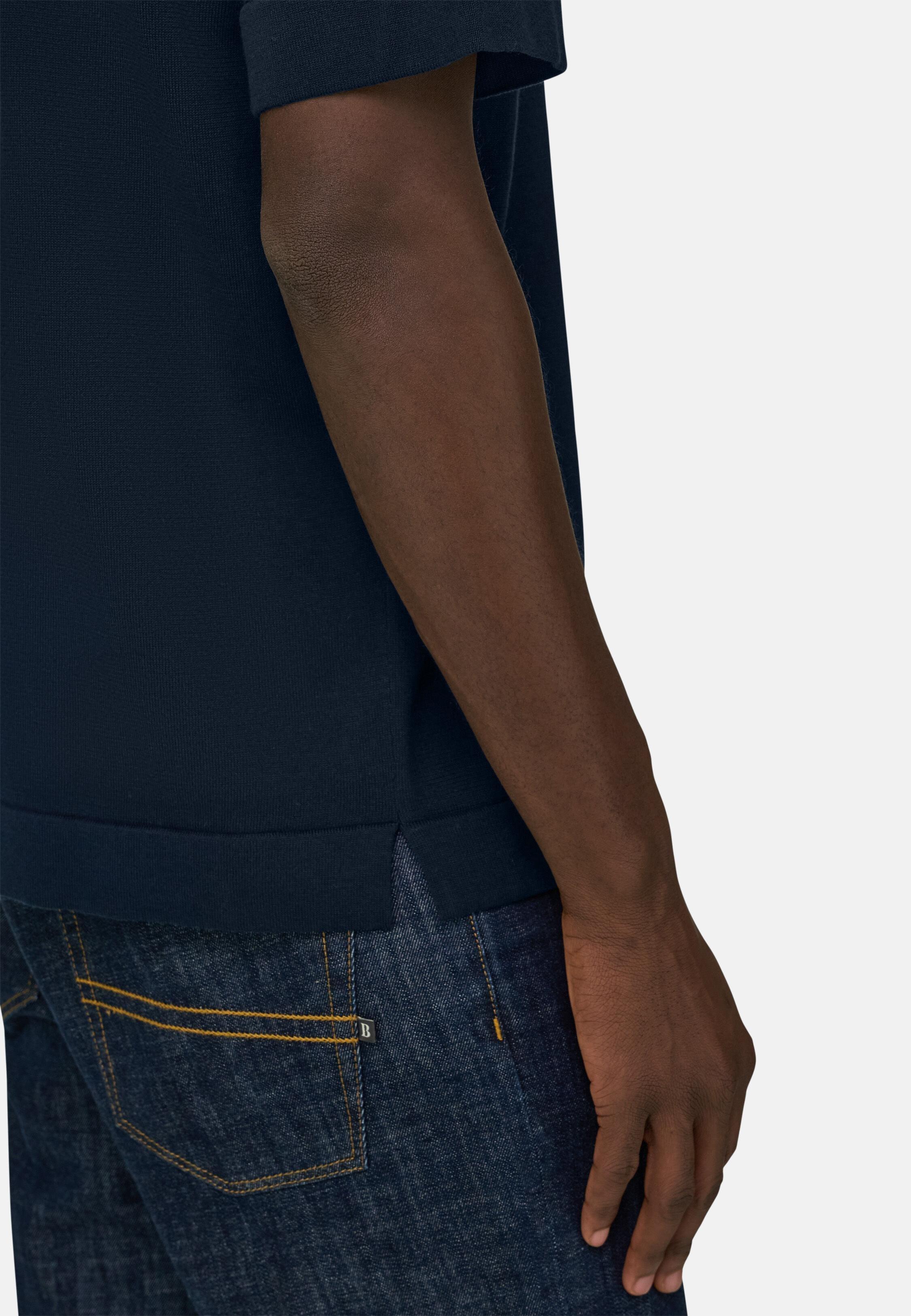تيشيرت تريكو كحلي, Navy blue, medium