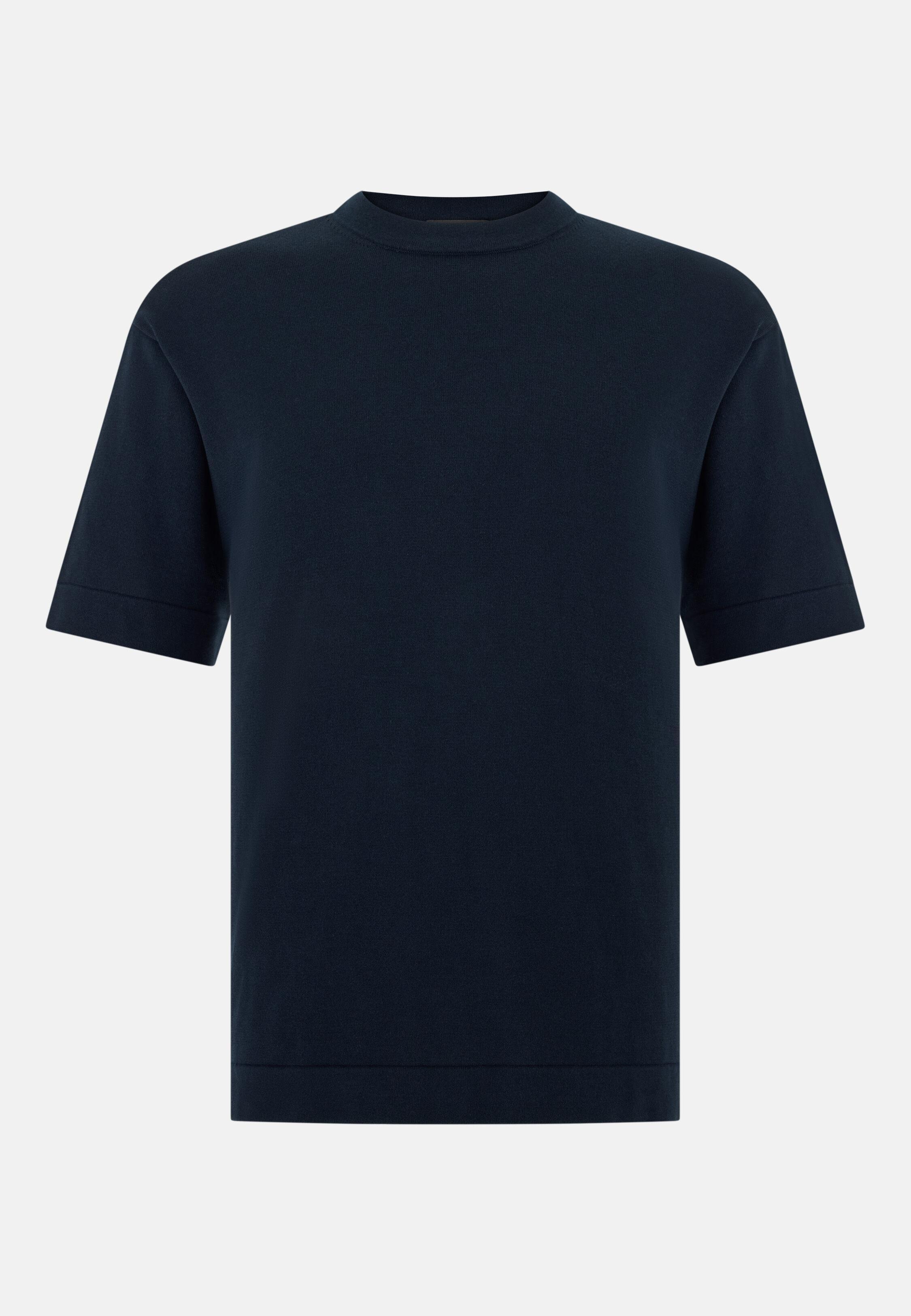 Knitted T-Shirt Navy, 3901_NAVY, large image number 3