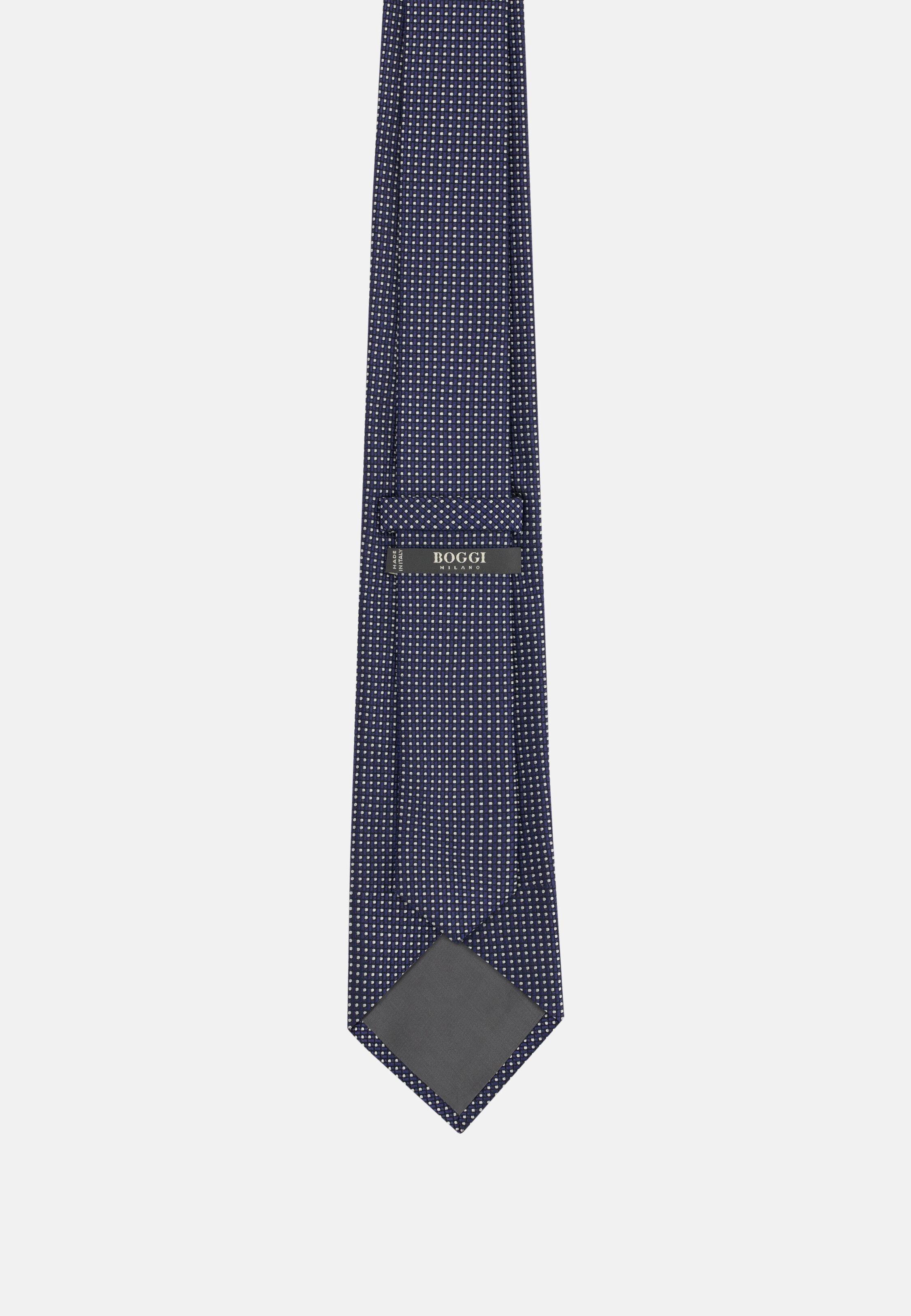 Silk Micro Polka Dot Tie Navy, 3901_NAVY, medium