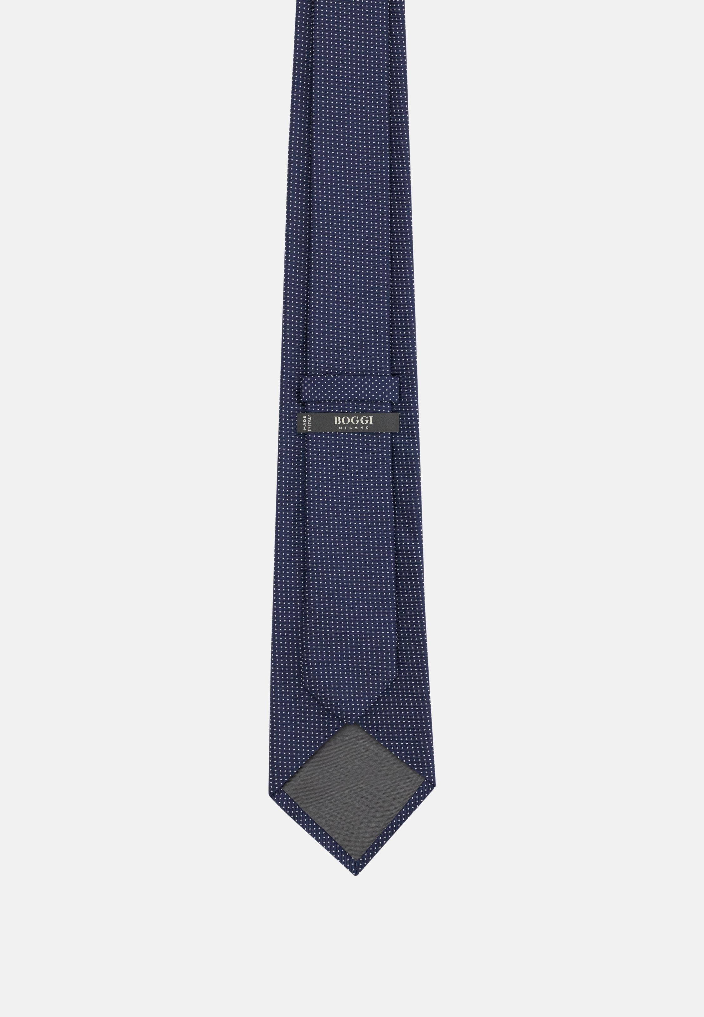 Polka Dot Silk Tie Navy, 3901_NAVY, medium