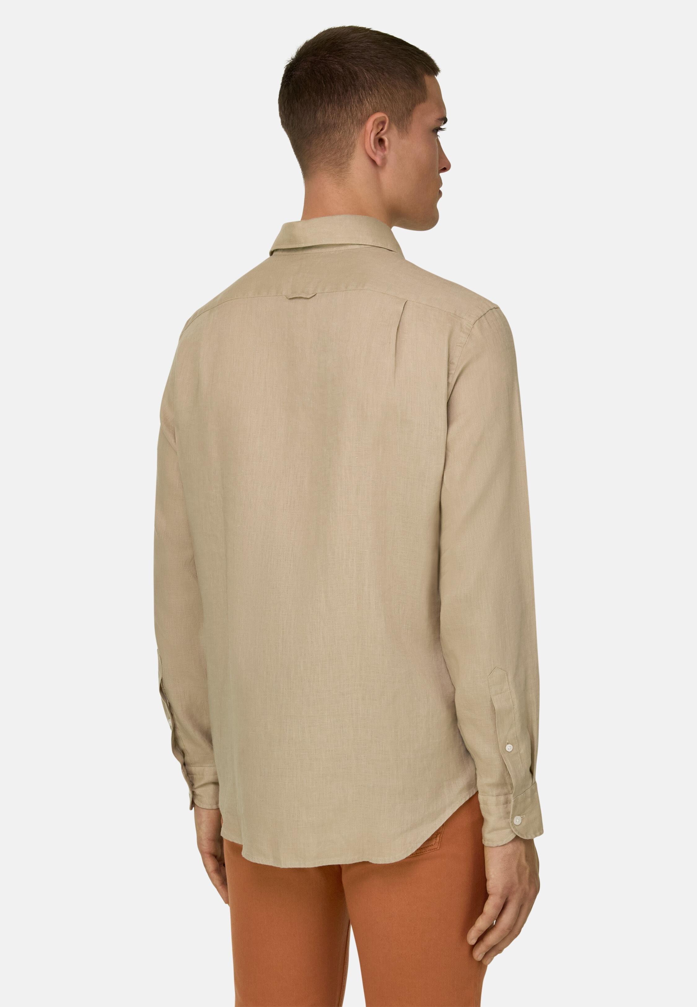 Regular Fit Linen Shirt, Sand, large image number 1