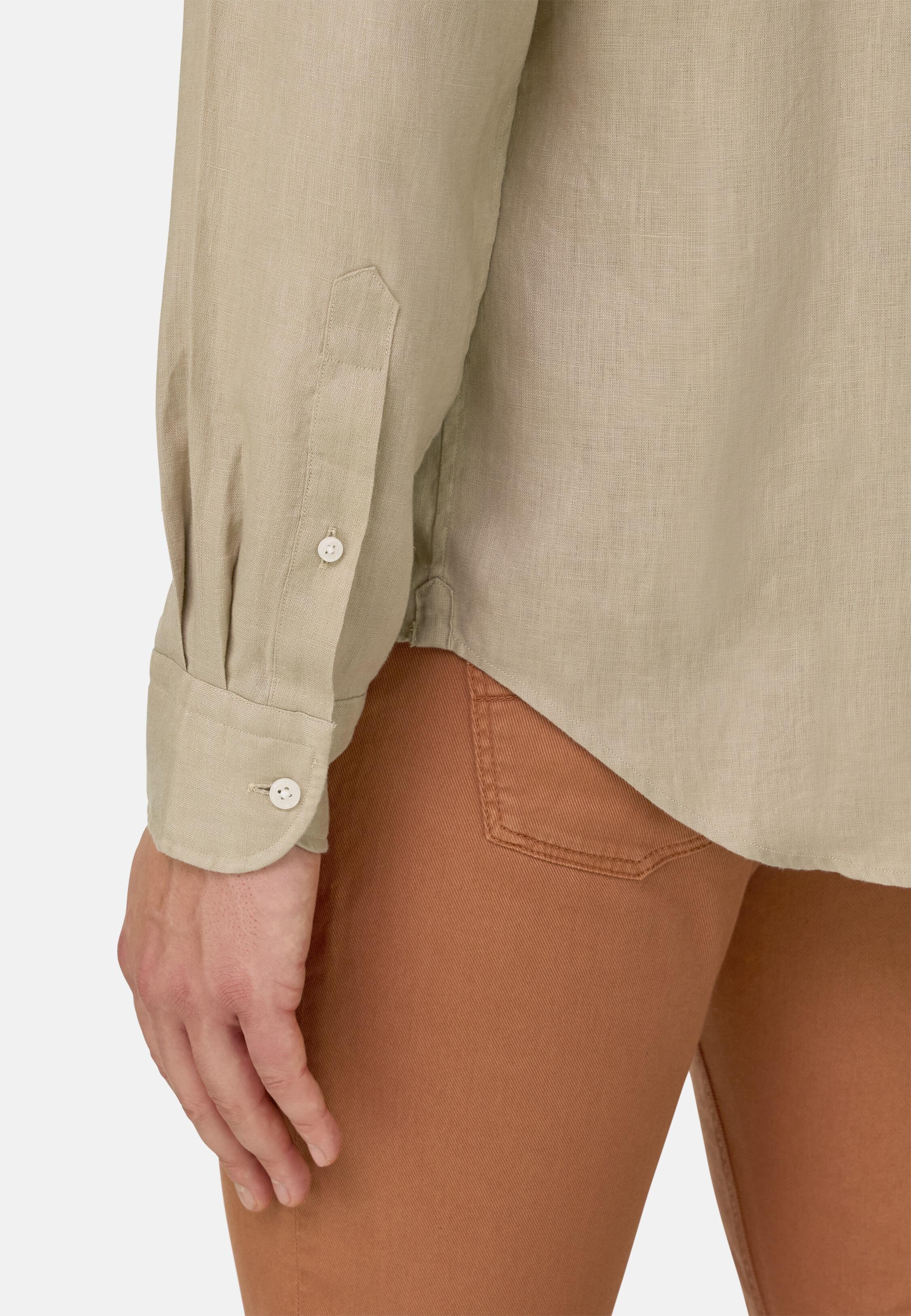 Regular Fit Linen Shirt, Sand, large image number 2