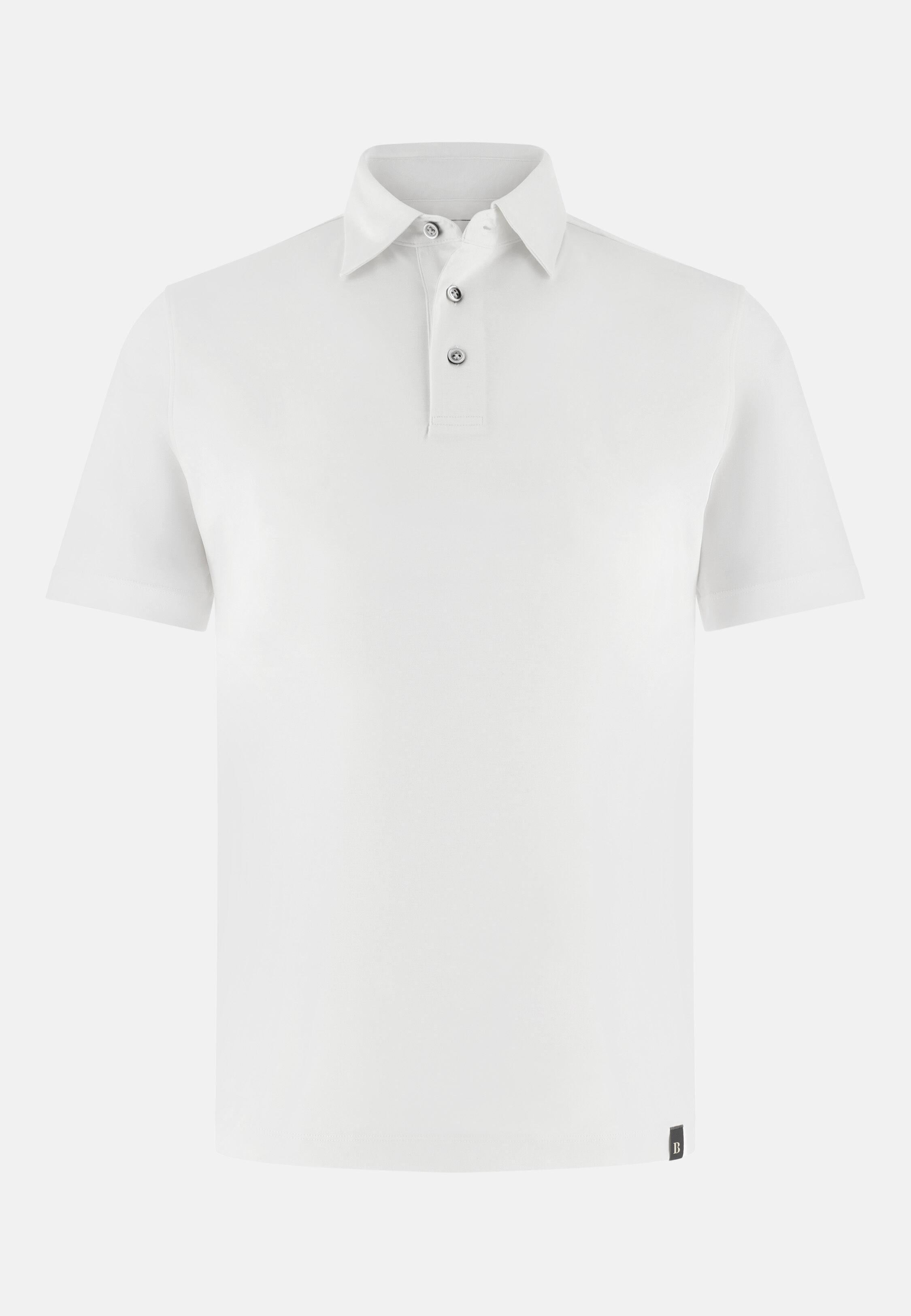 Silk Blend Polo Shirt White, White, large image number 3