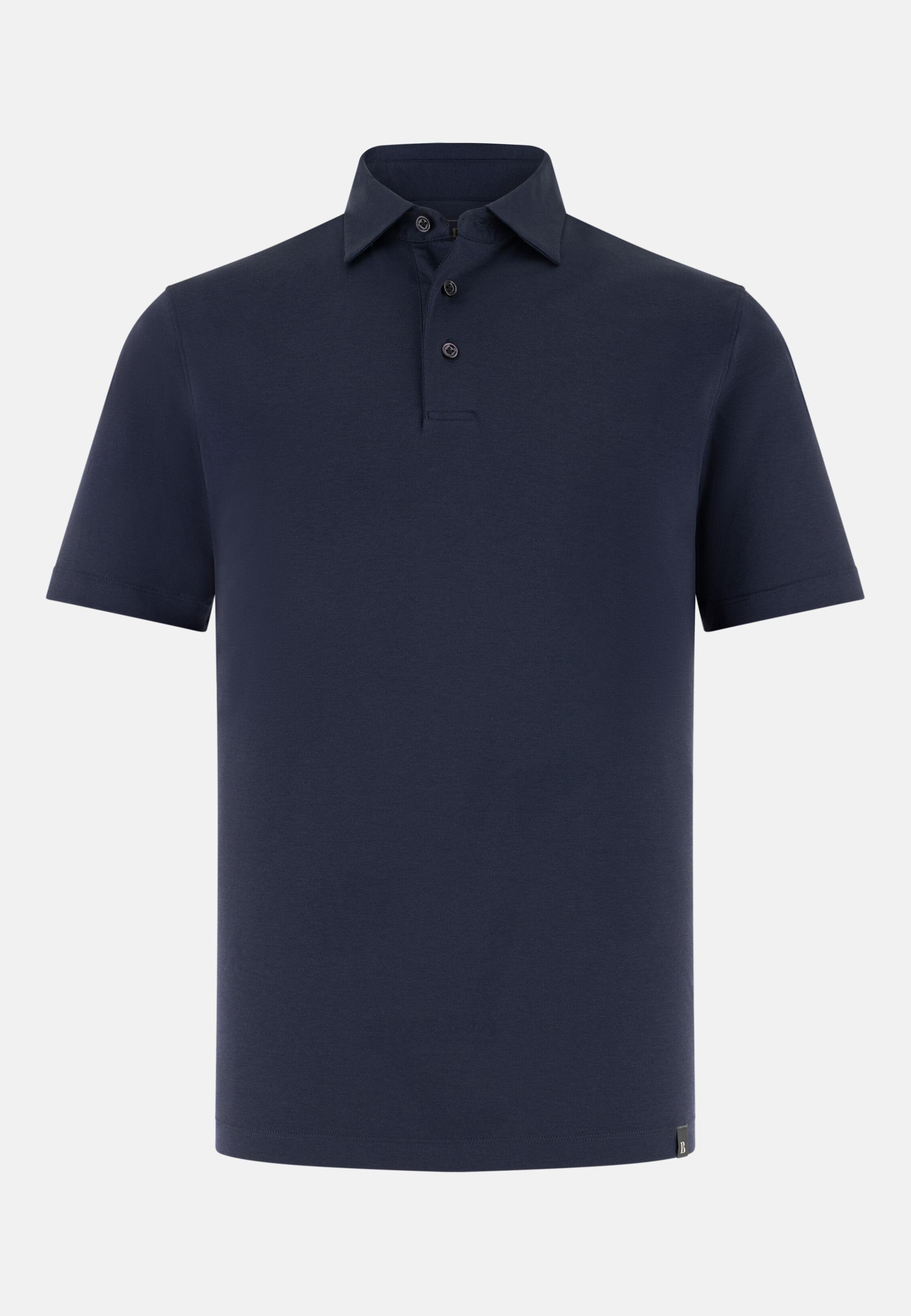 قميص بولو بكم قصير أزرق, Navy blue, large image number 4