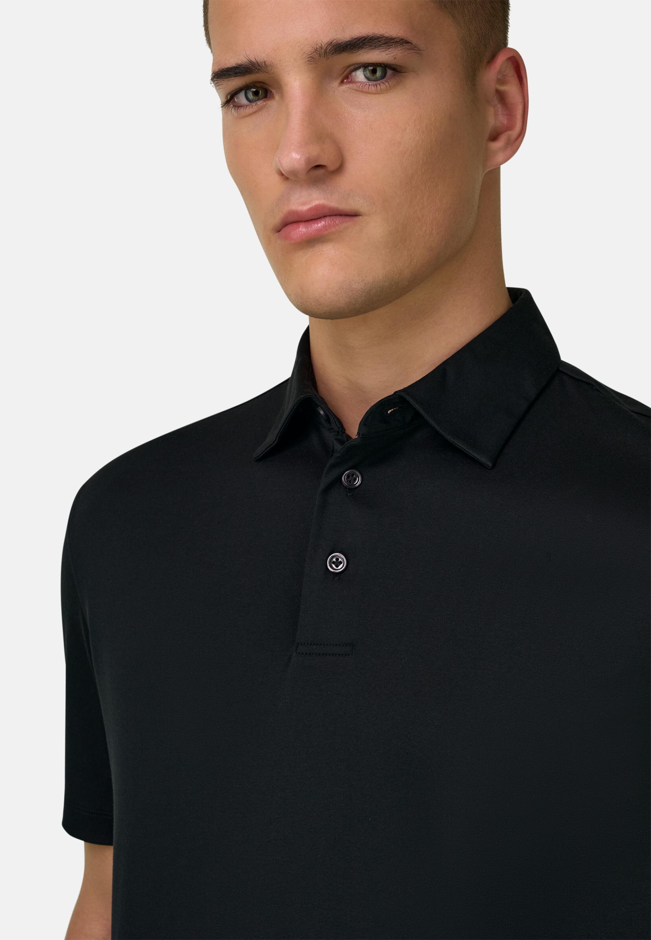 Short-Sleeved Polo Shirt Black, 3901_BLAC, large image number 2