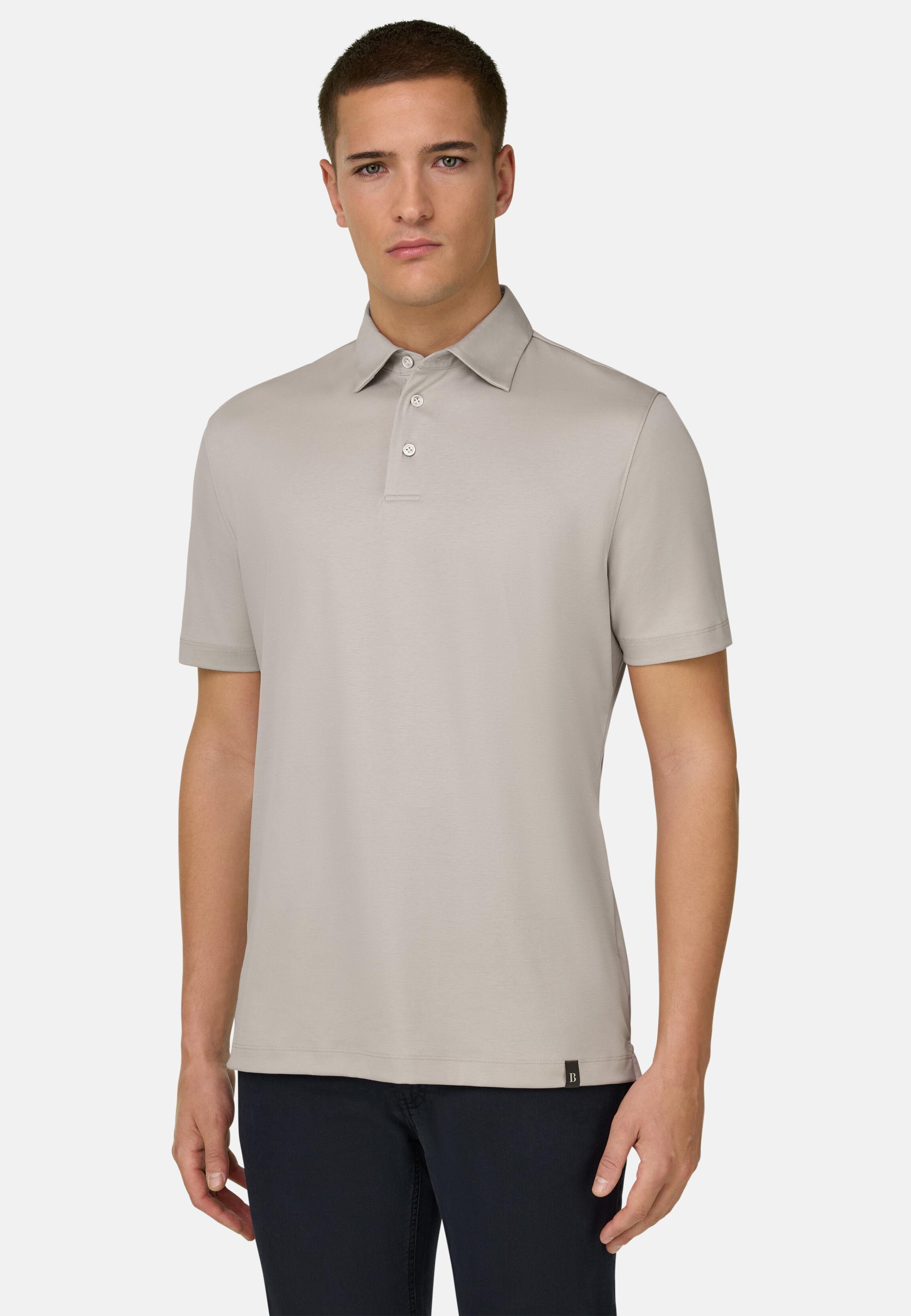 Silk Blend Polo Shirt Sand, Sand, medium