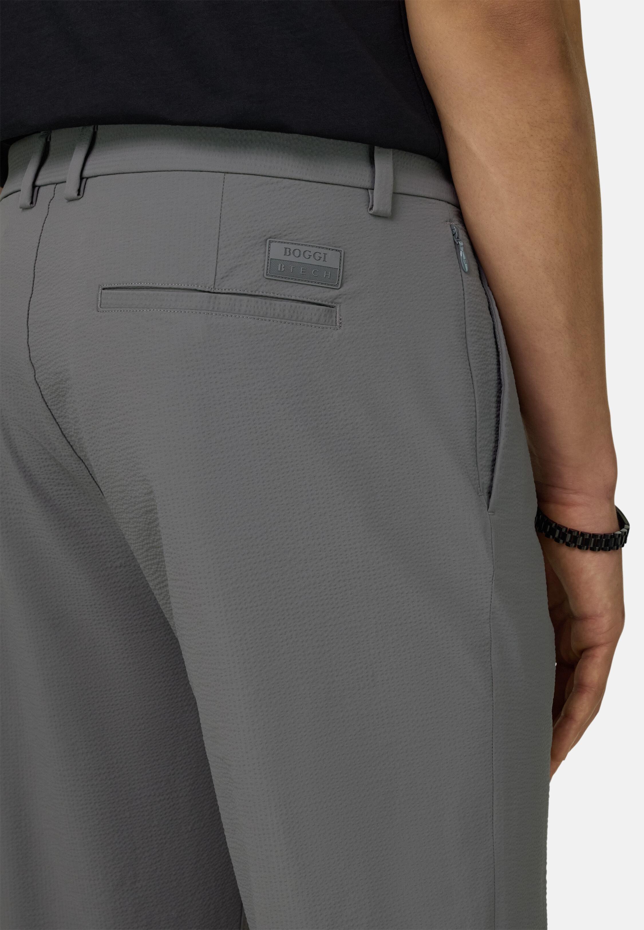 بنطال B Tech من نايلون مطاطي سِكرانش رمادي, Dark Grey, large image number 7