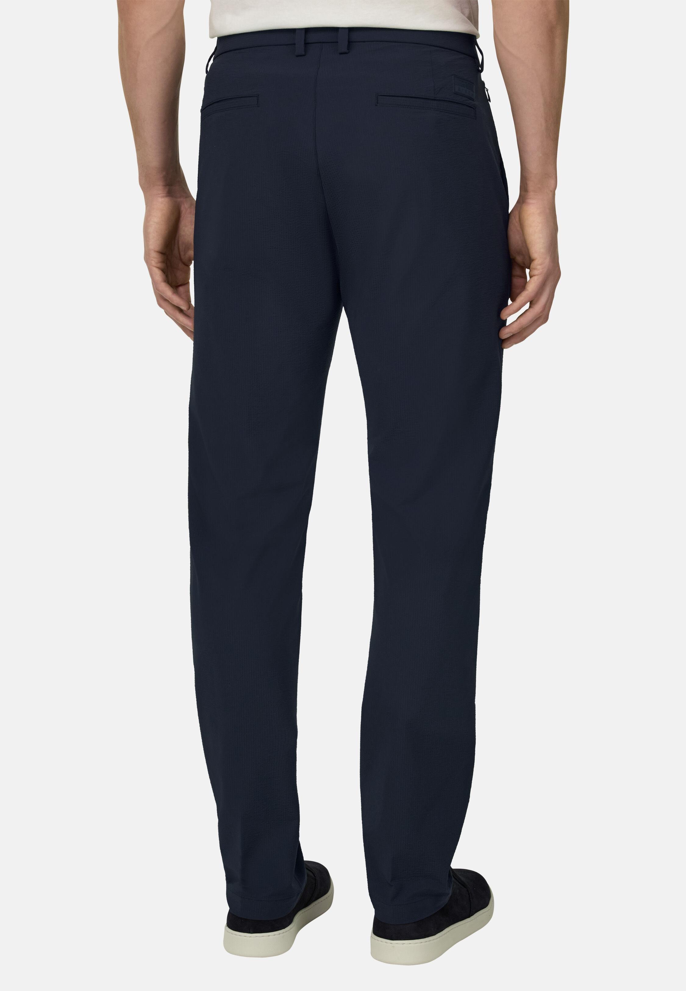 بنطال B Tech من نايلون مطاطي سِكرانش كحلي, 3901_NAVY, large image number 4