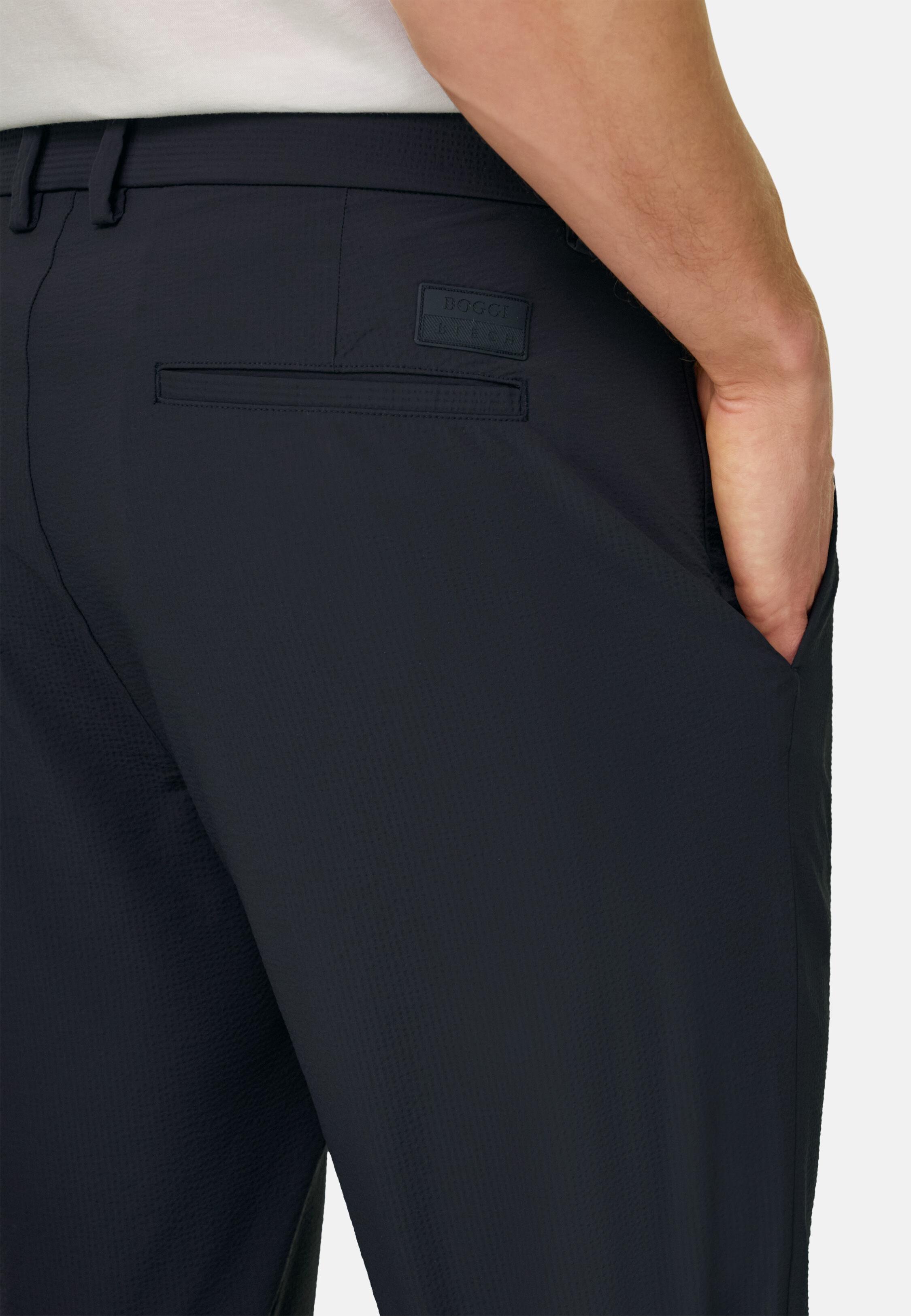 بنطال B Tech من نايلون مطاطي سِكرانش كحلي, 3901_NAVY, large image number 6
