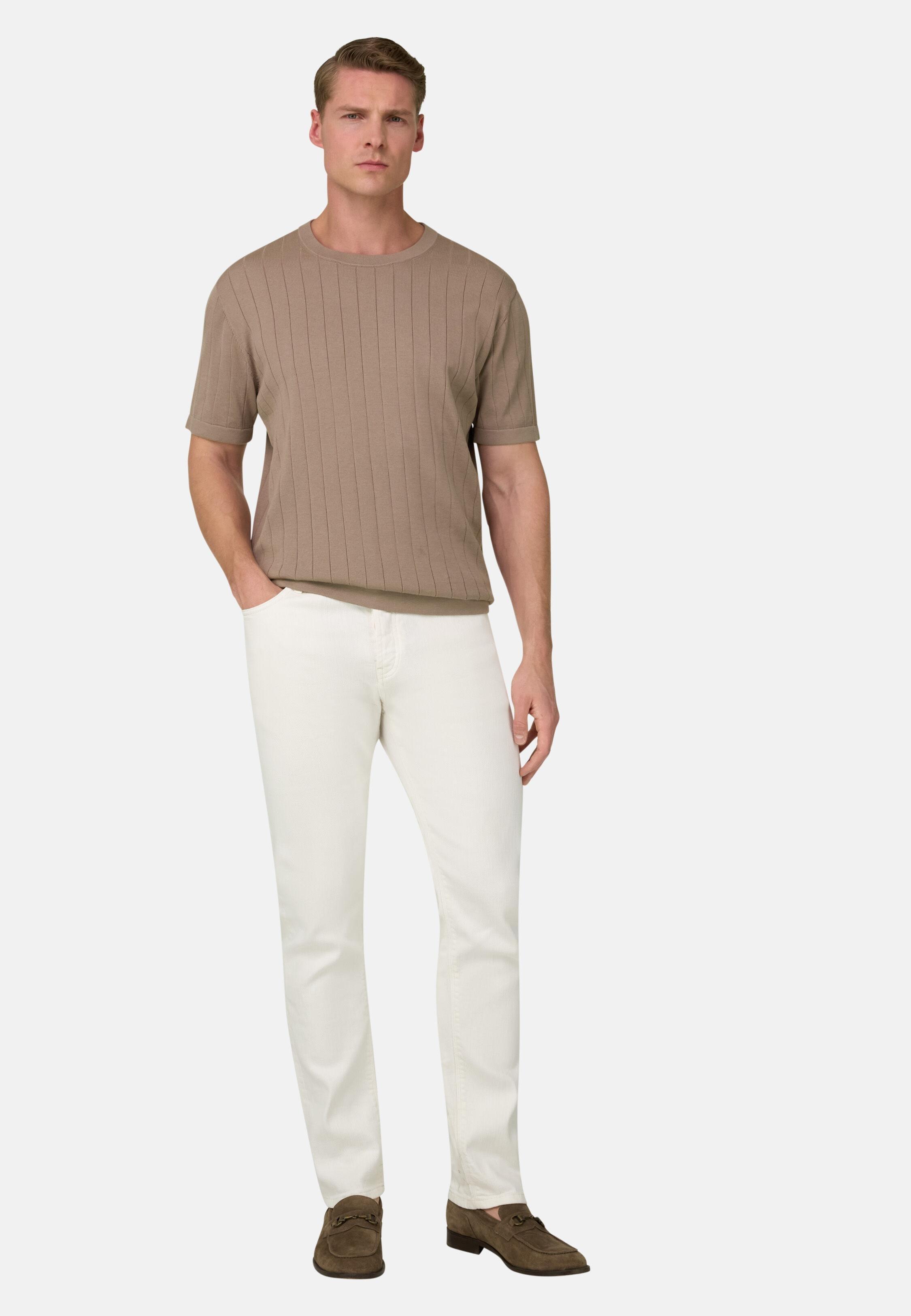 White Selvedge Cotton Denim Jeans White, 3901_WHIT, medium