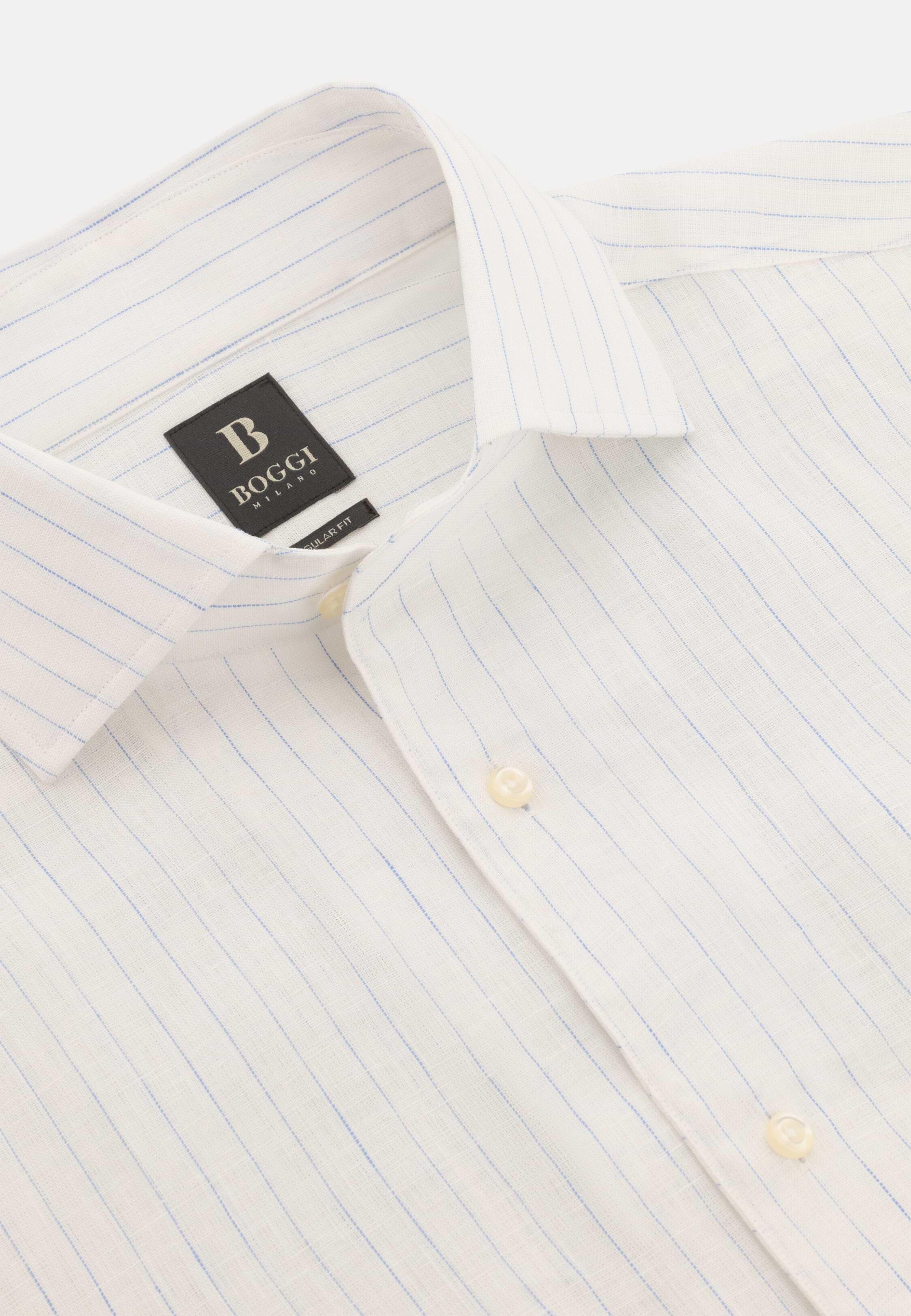 Regular Fit Linen Shirt Light Blue, 3901_LTBL, medium