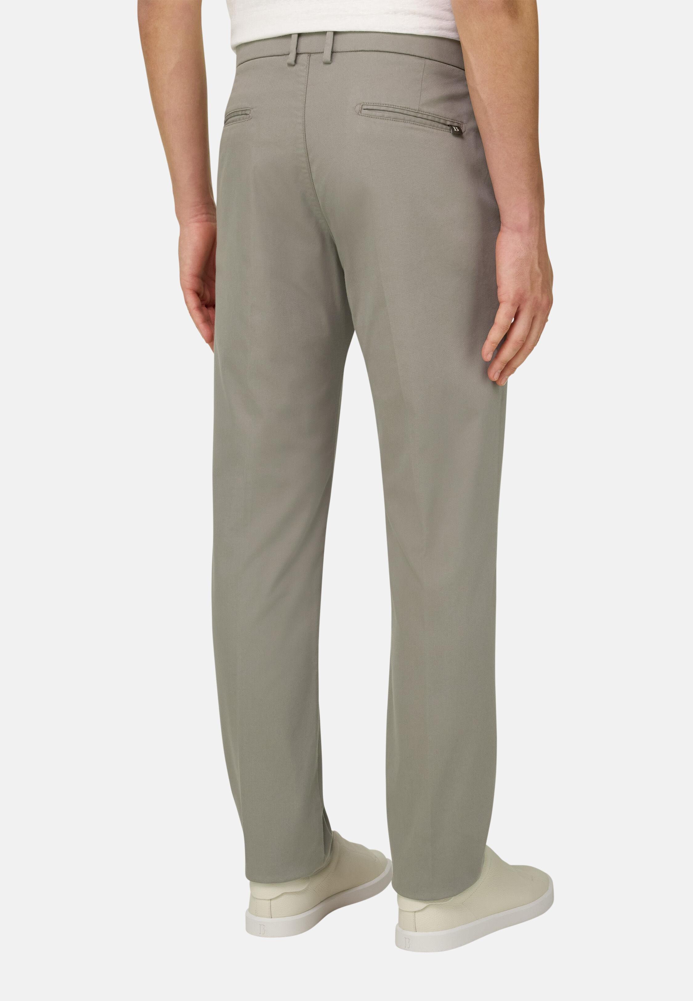 Stretch Cotton/Tencel Trousers, Light Green, medium