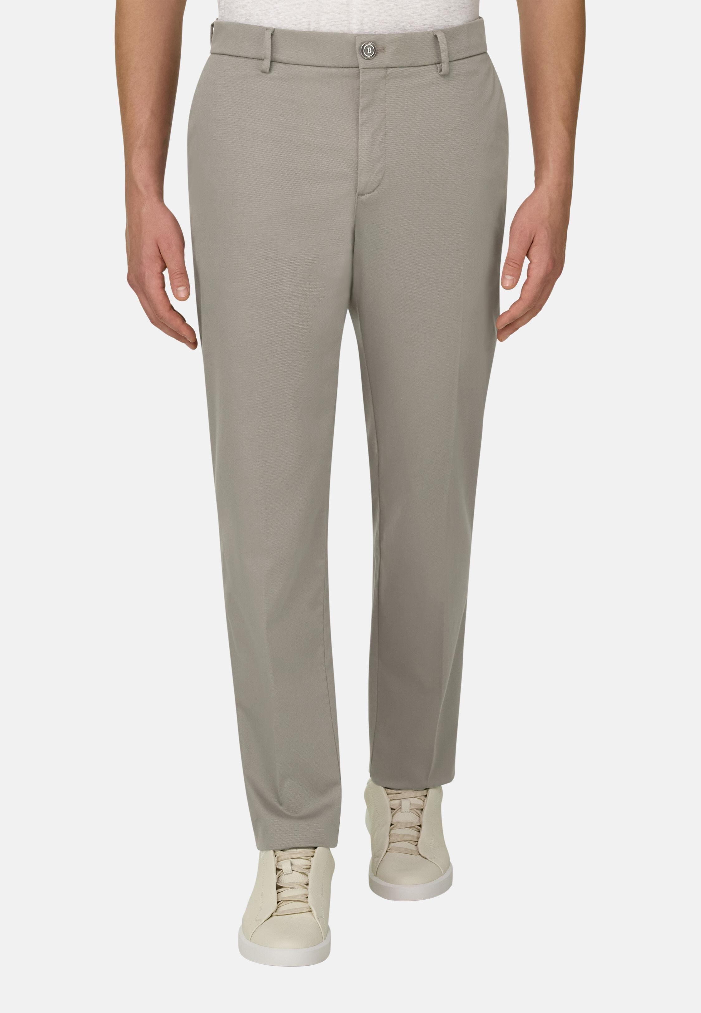 Stretch Cotton/Tencel Trousers, Light Green, medium