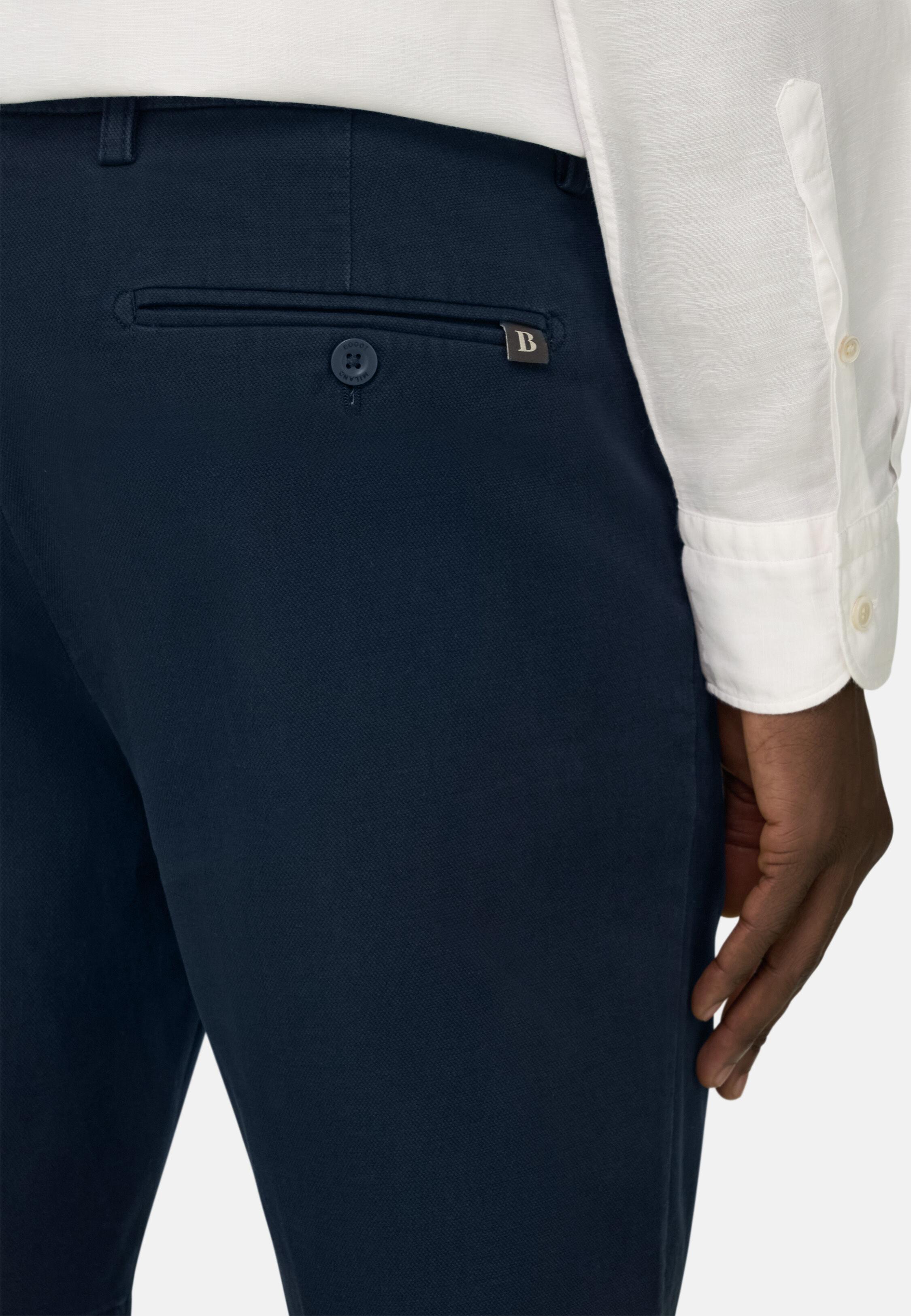 شورت بيربيجا من القطن والتينسل المطاطي كحلي, Navy blue, medium