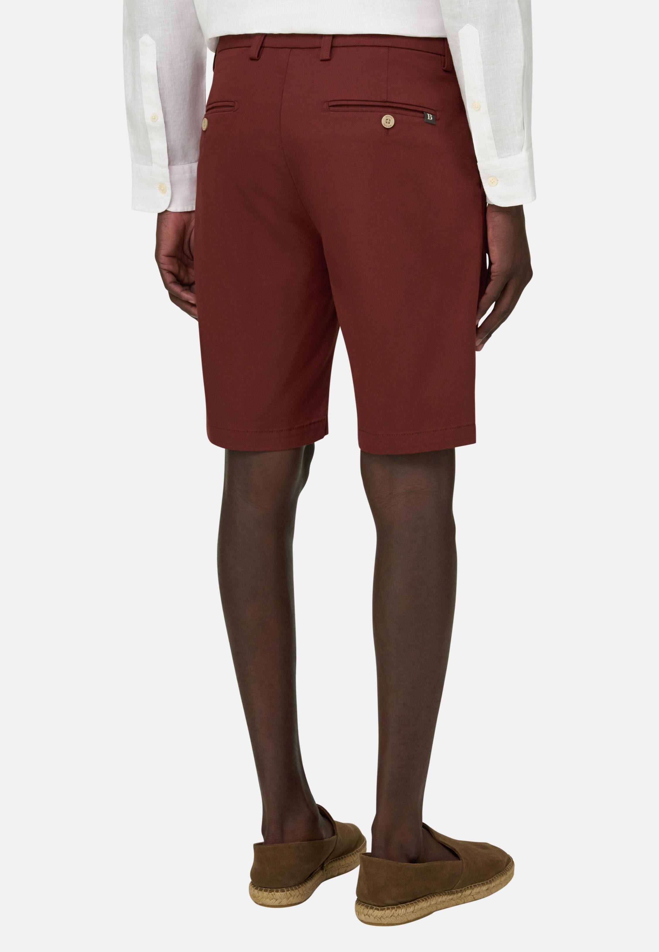 شورت بيربيجا من القطن والتينسل المطاطي عنابي, Burgundy, large image number 2