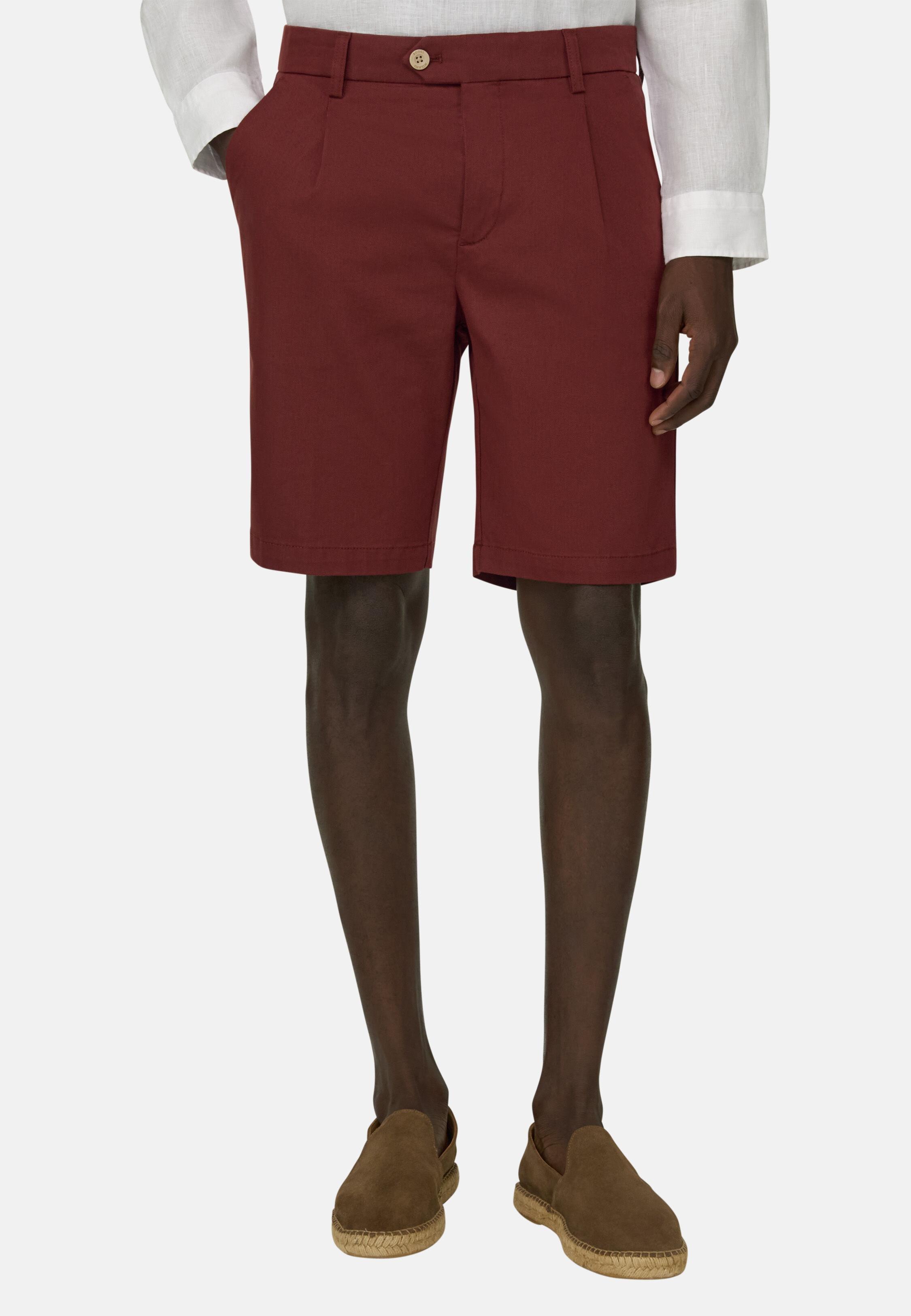 شورت بيربيجا من القطن والتينسل المطاطي عنابي, Burgundy, large image number 3