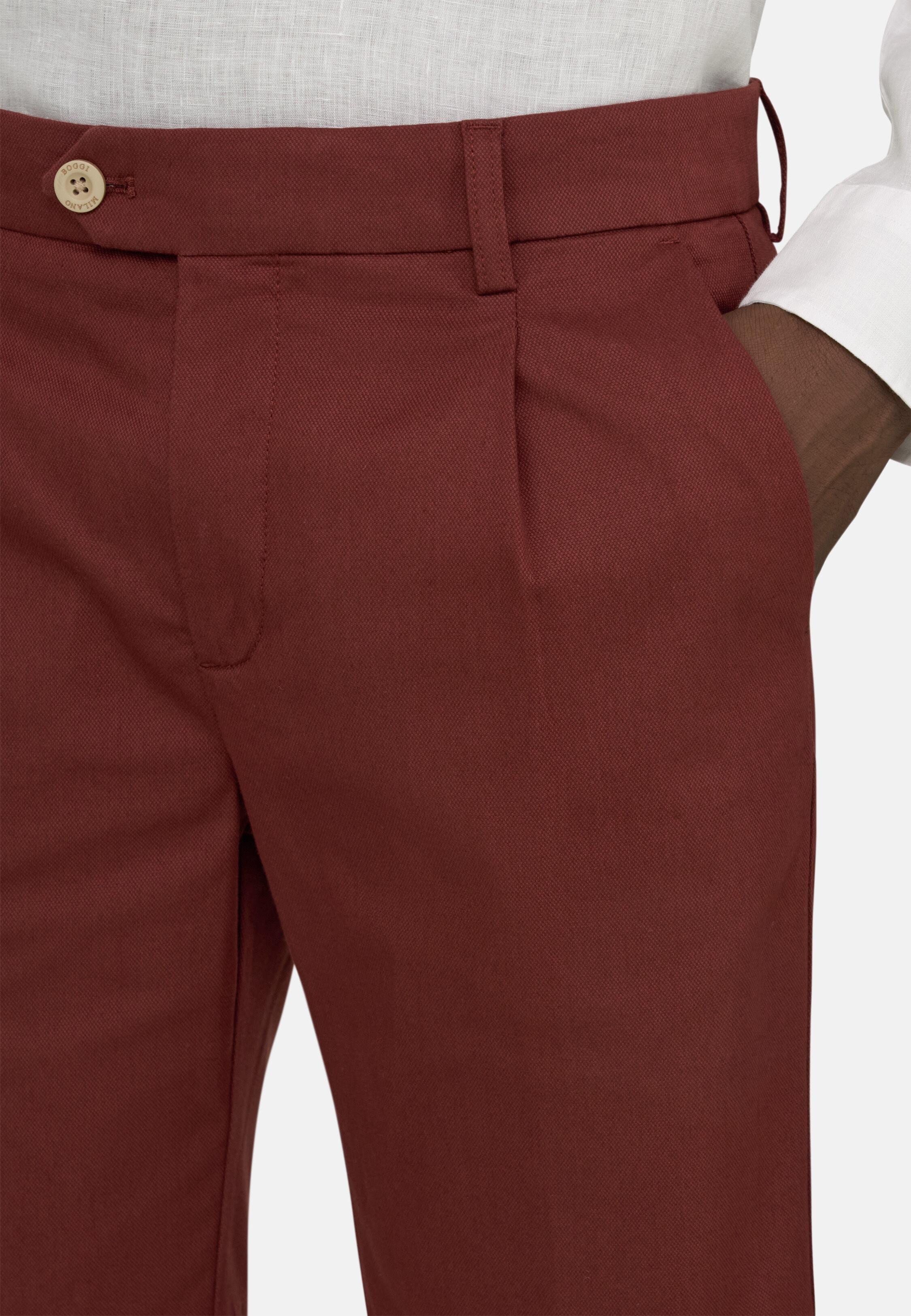 شورت بيربيجا من القطن والتينسل المطاطي عنابي, Burgundy, large image number 4