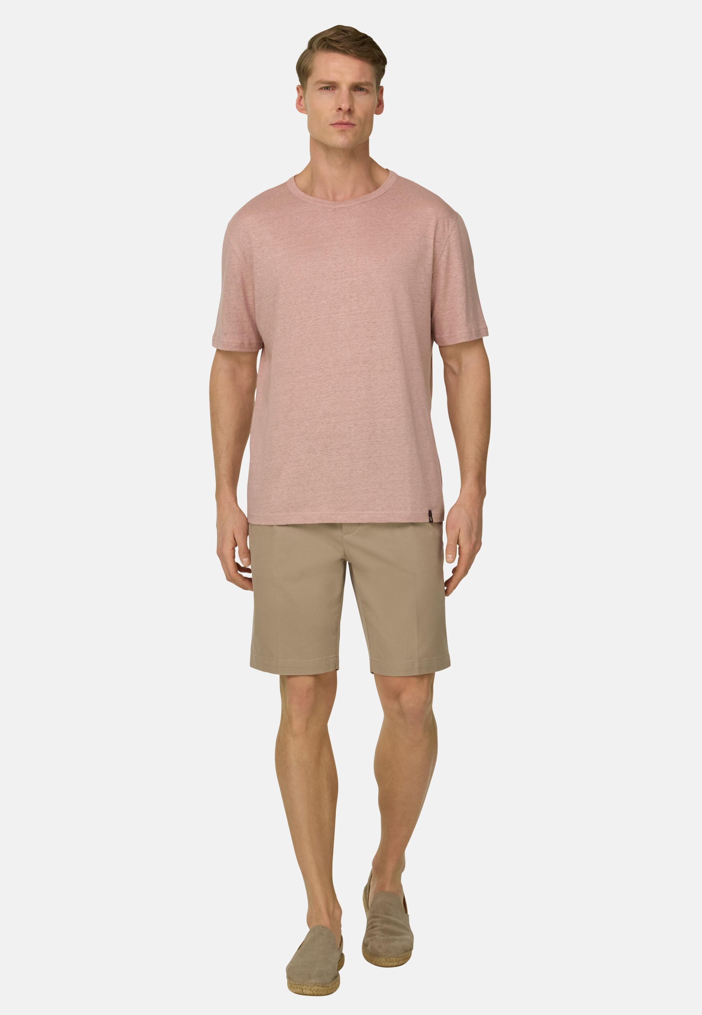 Stretch Cotton and Tencel Bermuda Shorts Mud, 3901_MUD, medium