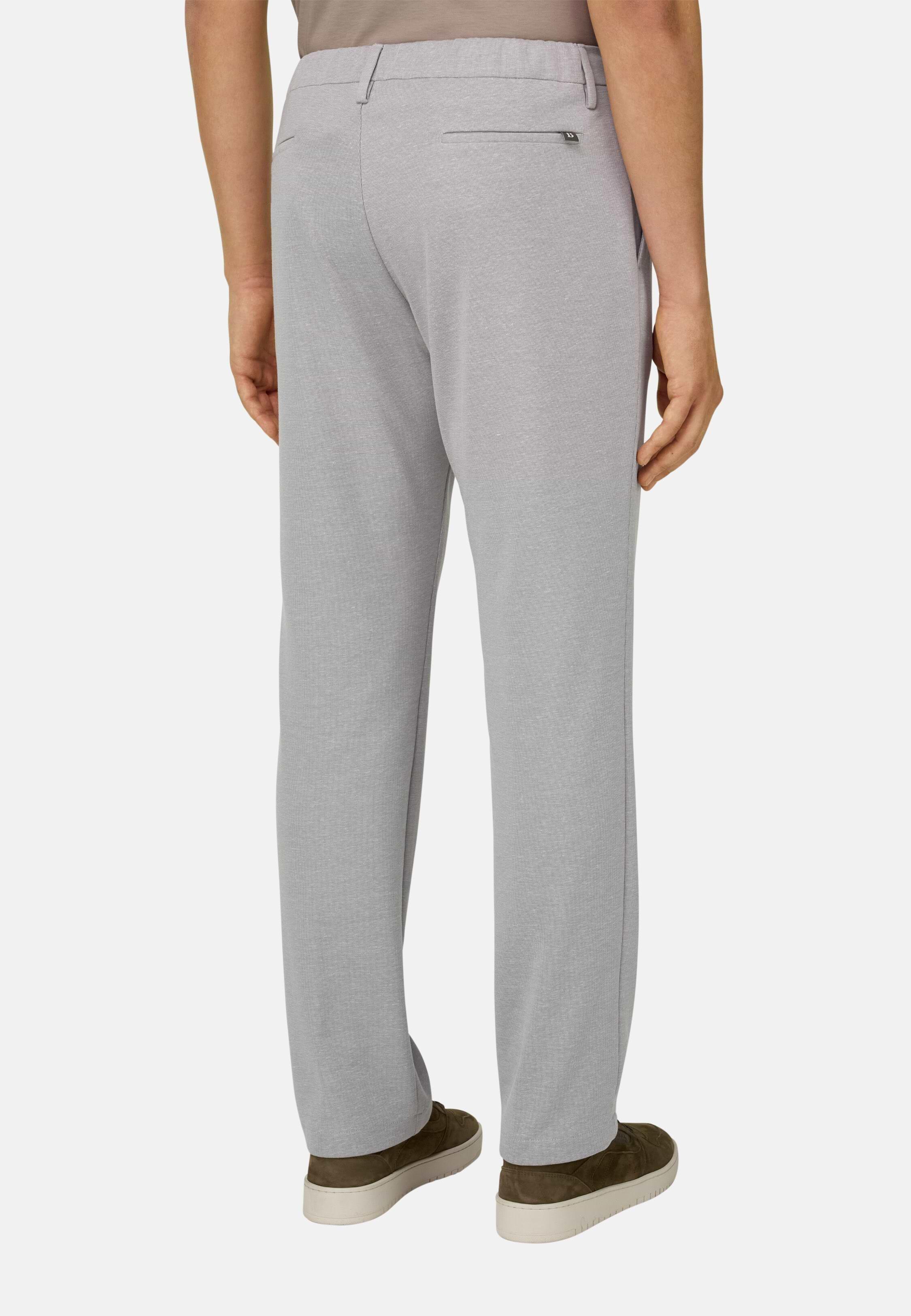 Cotton Blend Jersey Trousers Grey, 3901_GREY, medium
