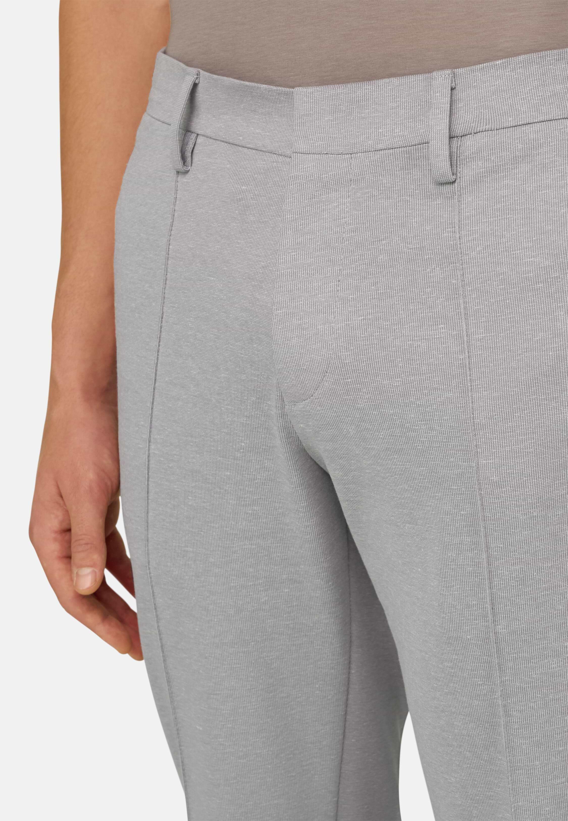Cotton Blend Jersey Trousers Grey, 3901_GREY, large image number 3