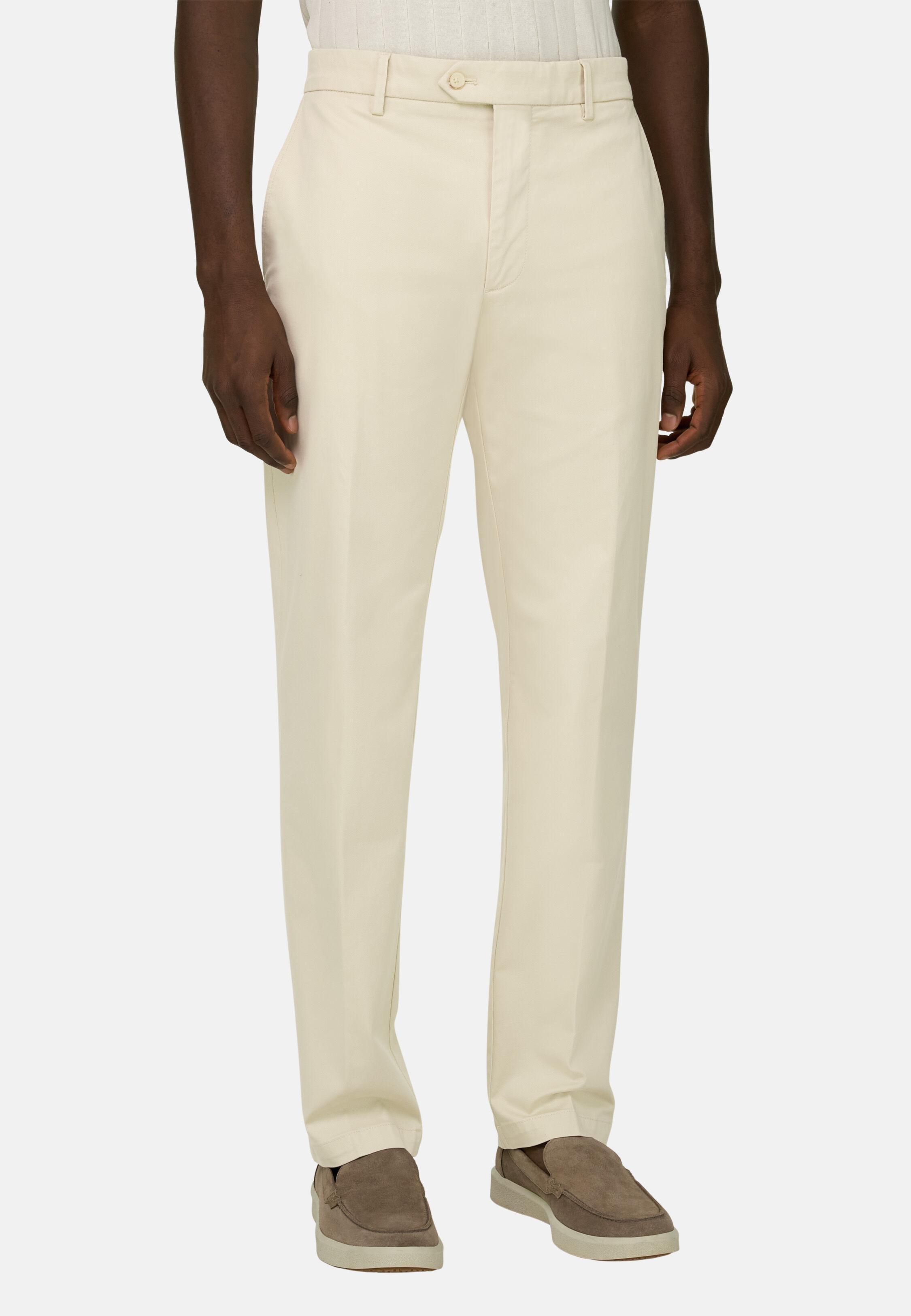 Stretch Cotton Trousers Beige, 3901_SAND, large image number 0