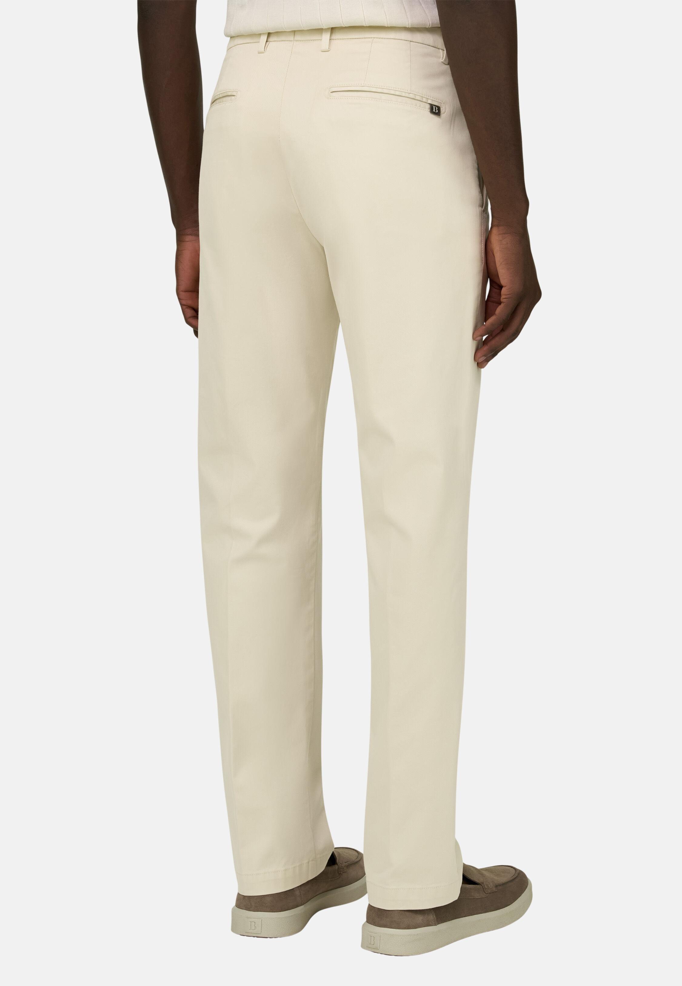 Stretch Cotton Trousers Beige, 3901_SAND, medium