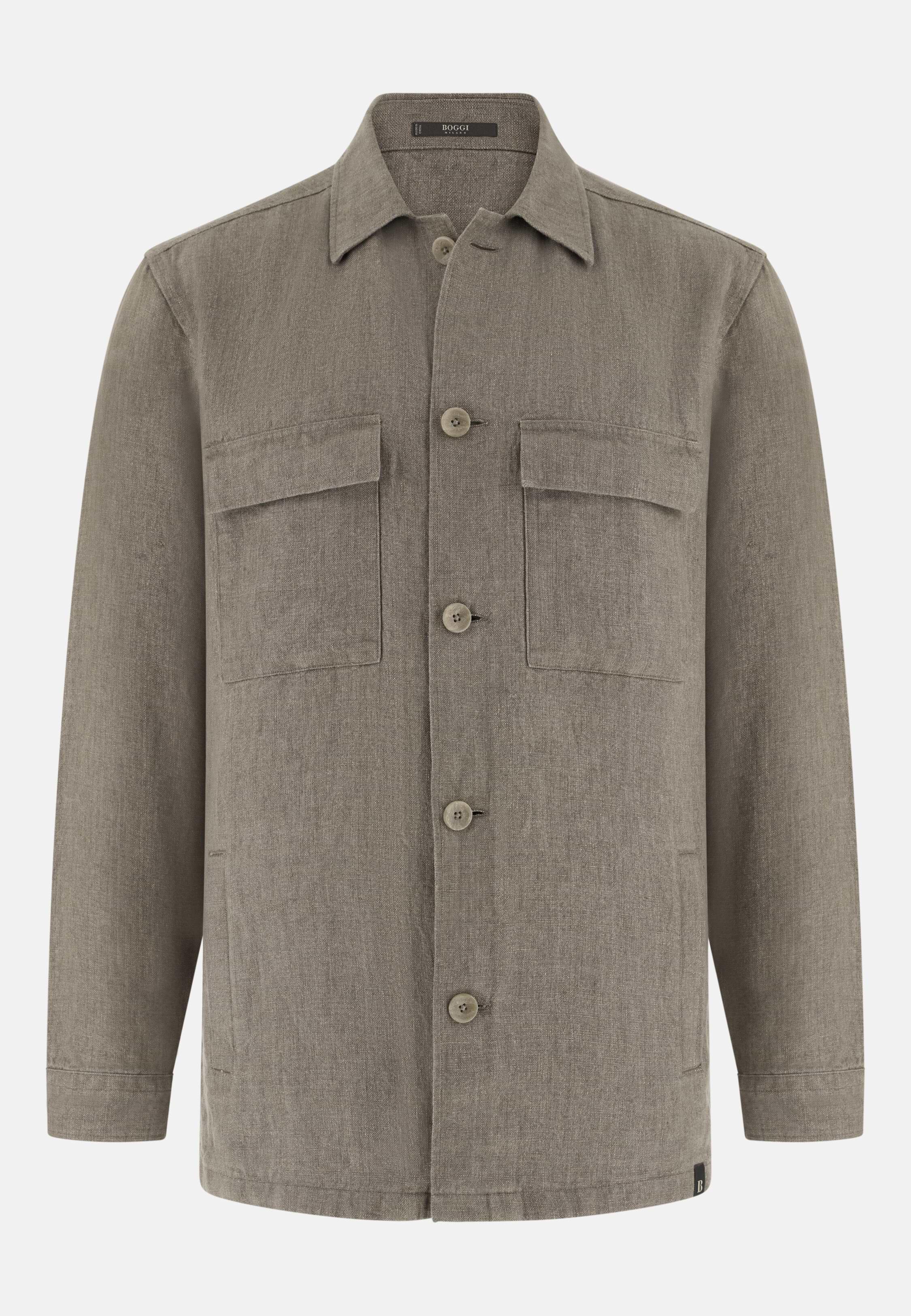 Link Shirt Jacket in Pure Washed Linen Light Green, Light Green, large image number 8