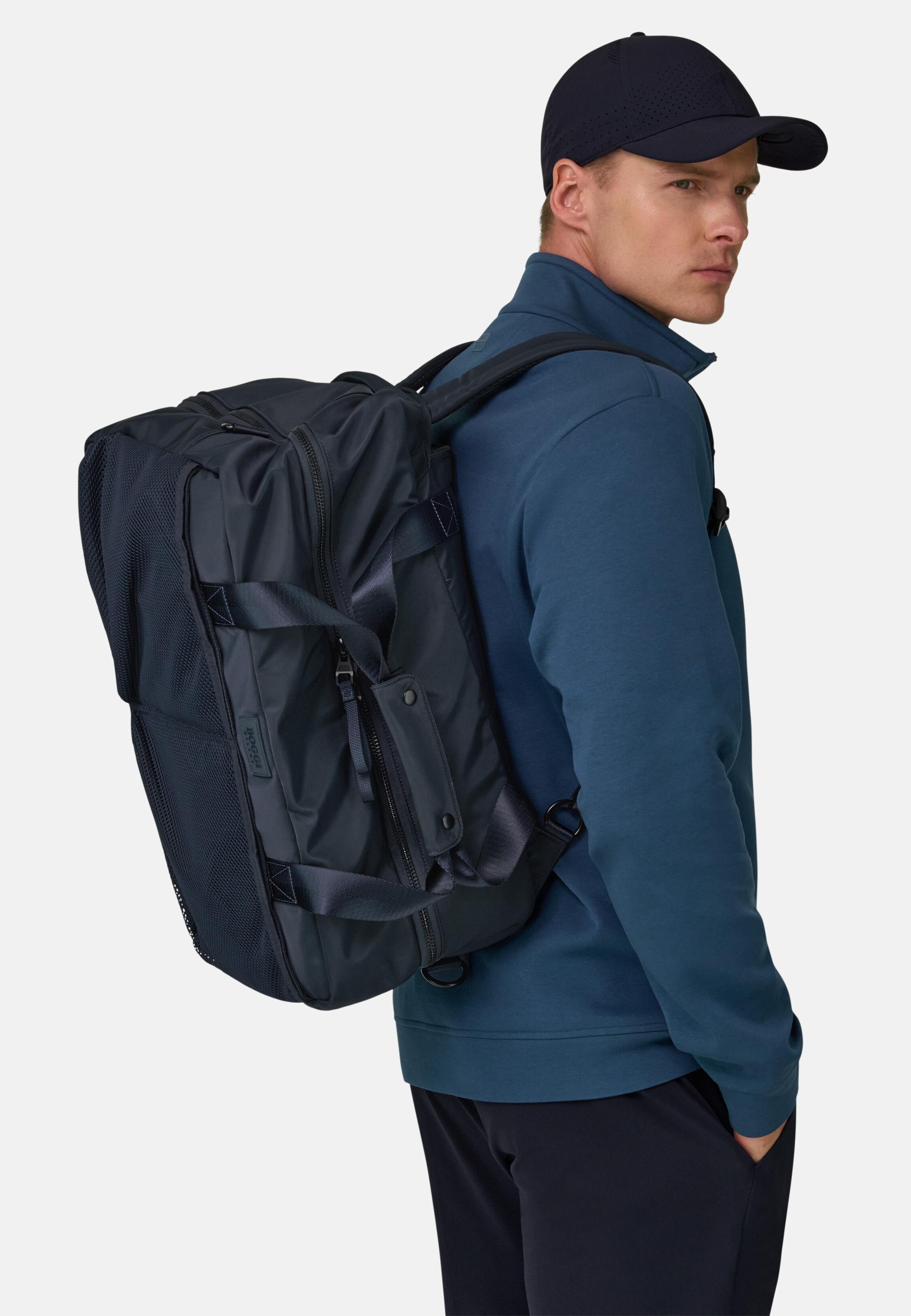 3way Overnight Bag in Technical Fabric Navy blue, Navy blue, medium
