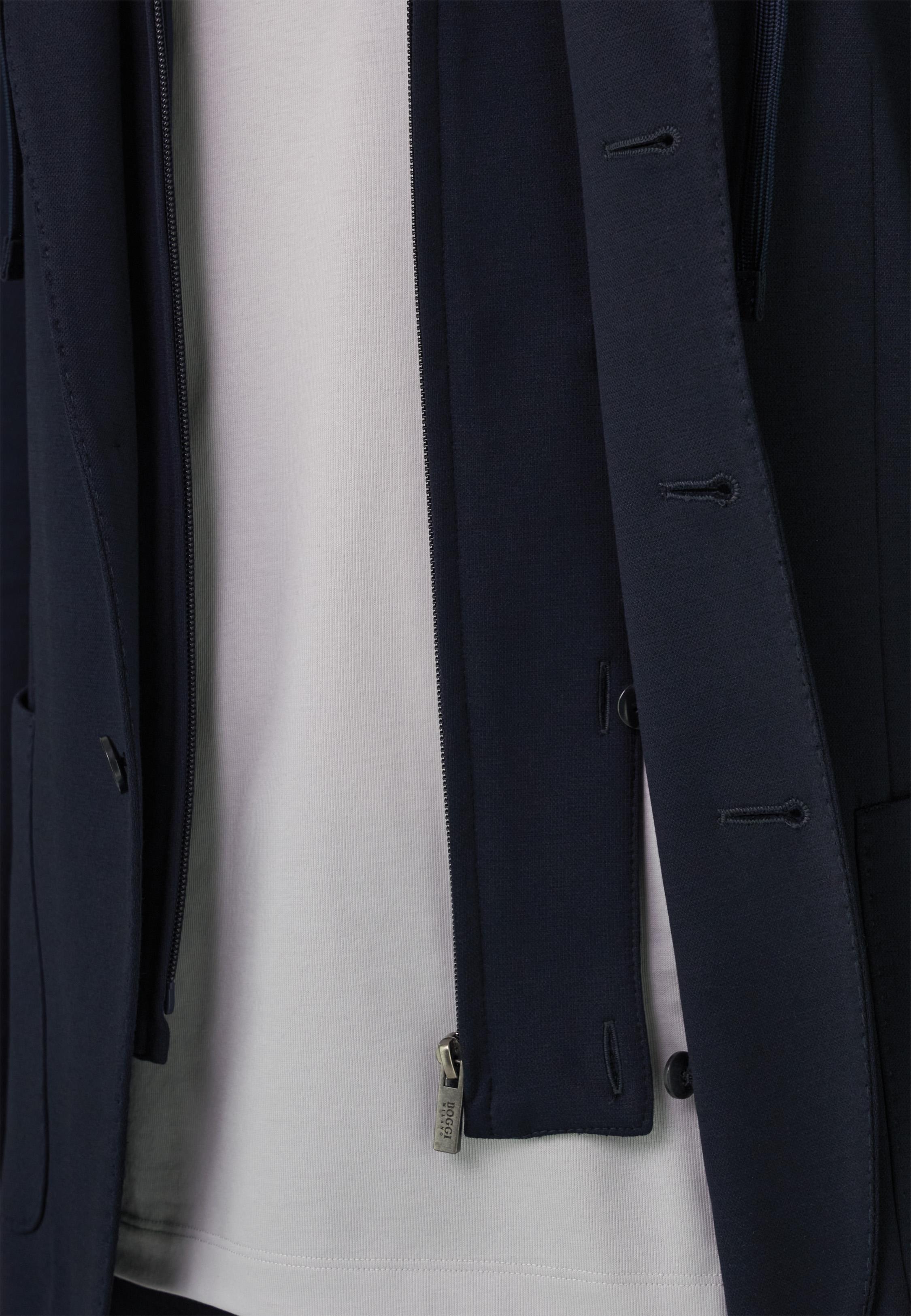 Madison Sweatshirt Jacket In A Stretch Cotton Blend Blue, 3901_NAVY, large image number 2