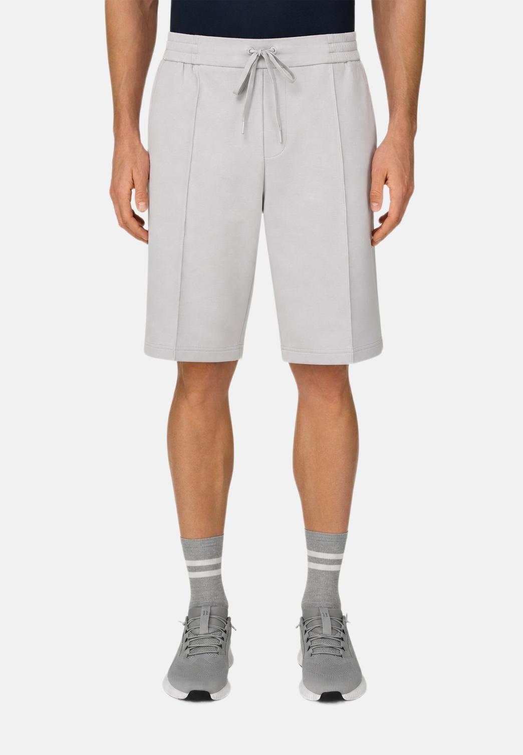 Bermuda Shorts in Lightweight Cotton Blend Scuba Ice, Ice, large