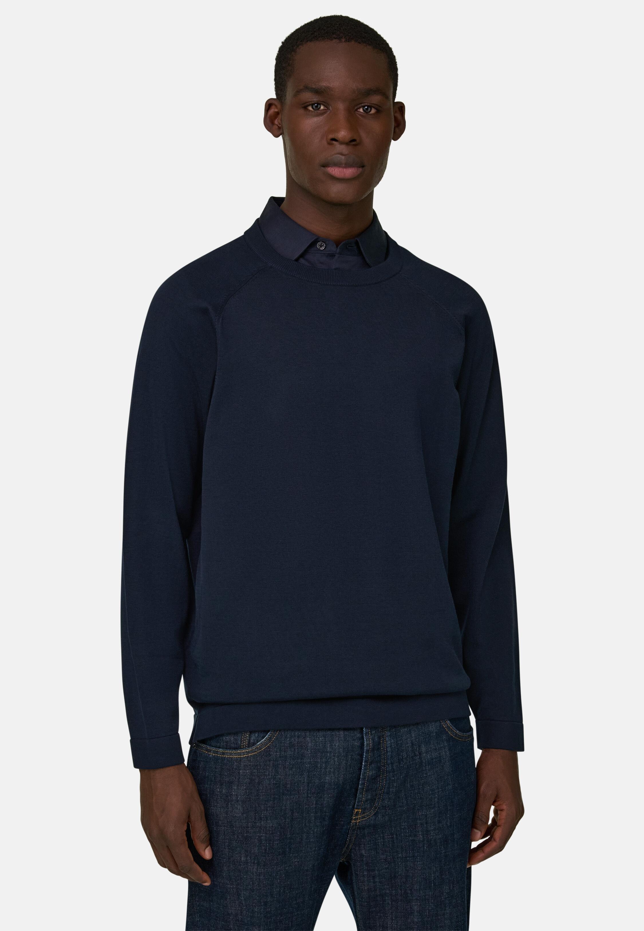 Crew Neck Jumper Navy, 3901_NAVY, medium