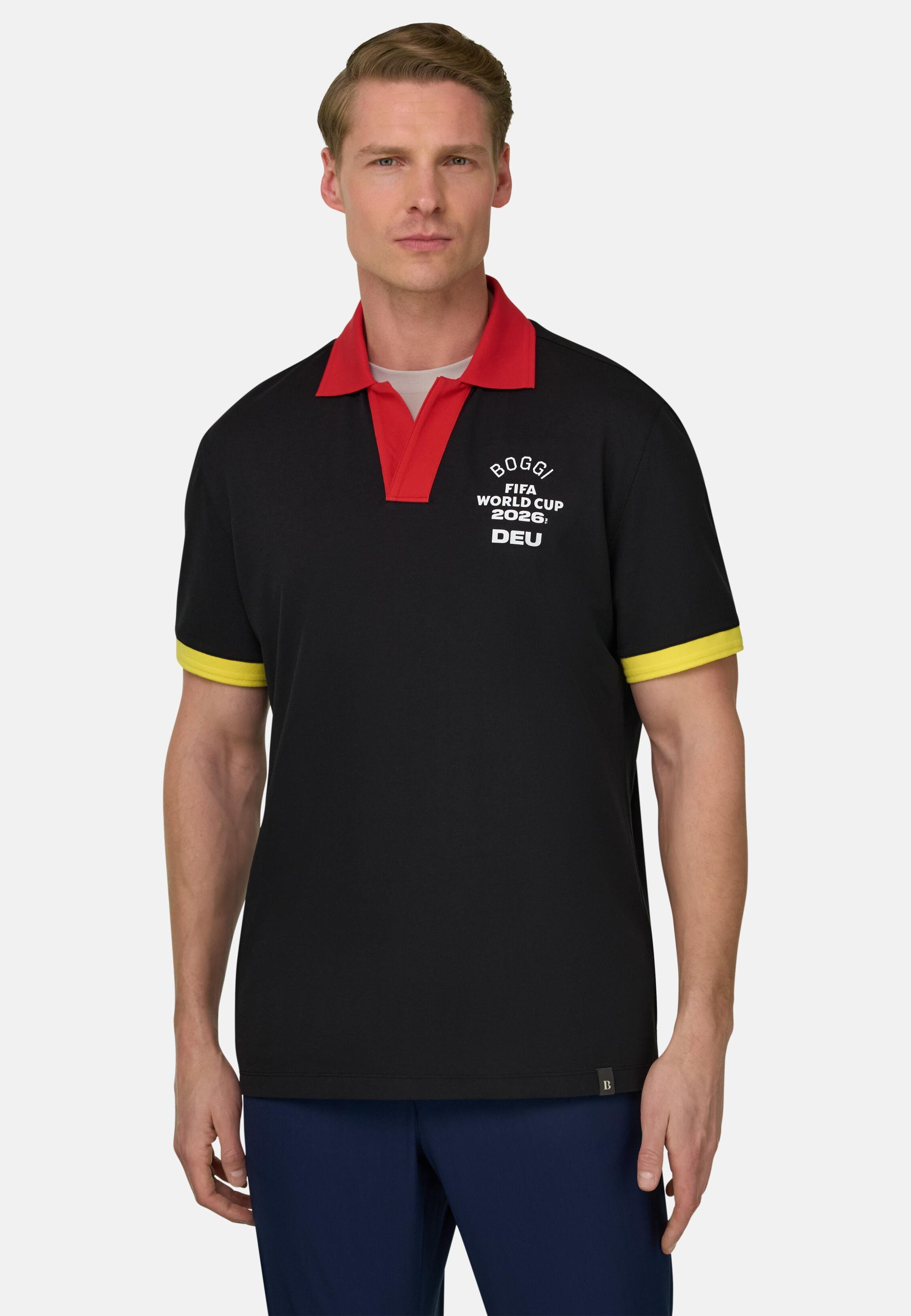 Fifa World Cup 2026 Winner Nations Polo In Cool Jade Piqu&eacute; Black, Black, medium