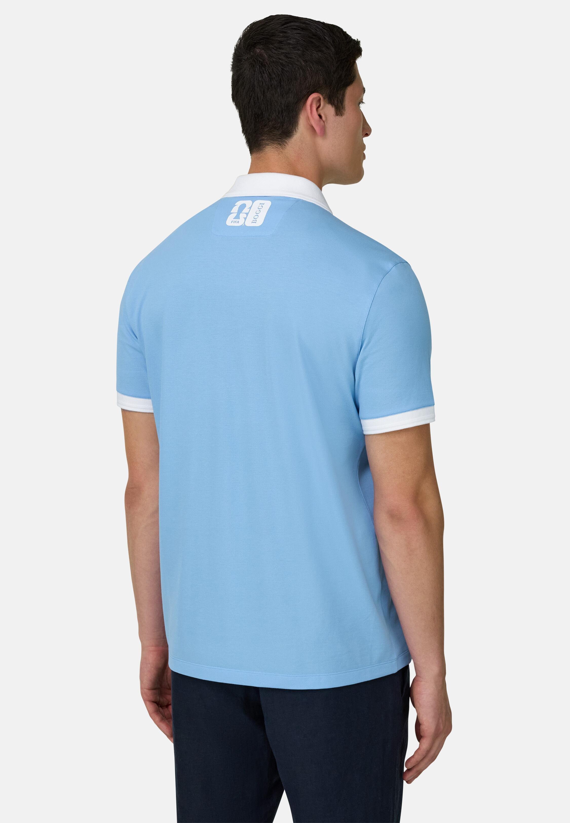 Fifa World Cup 2026 Winner Nations Polo In Cool Jade Pique Blue, Light Blue, medium