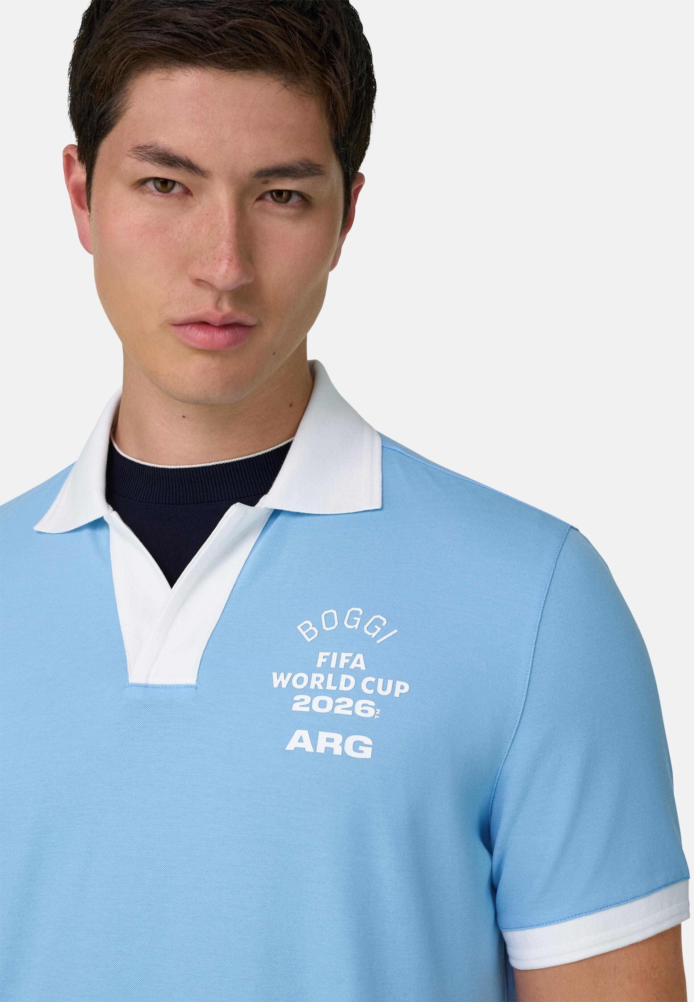 Fifa World Cup 2026 Winner Nations Polo In Cool Jade Pique Blue, Light Blue, medium