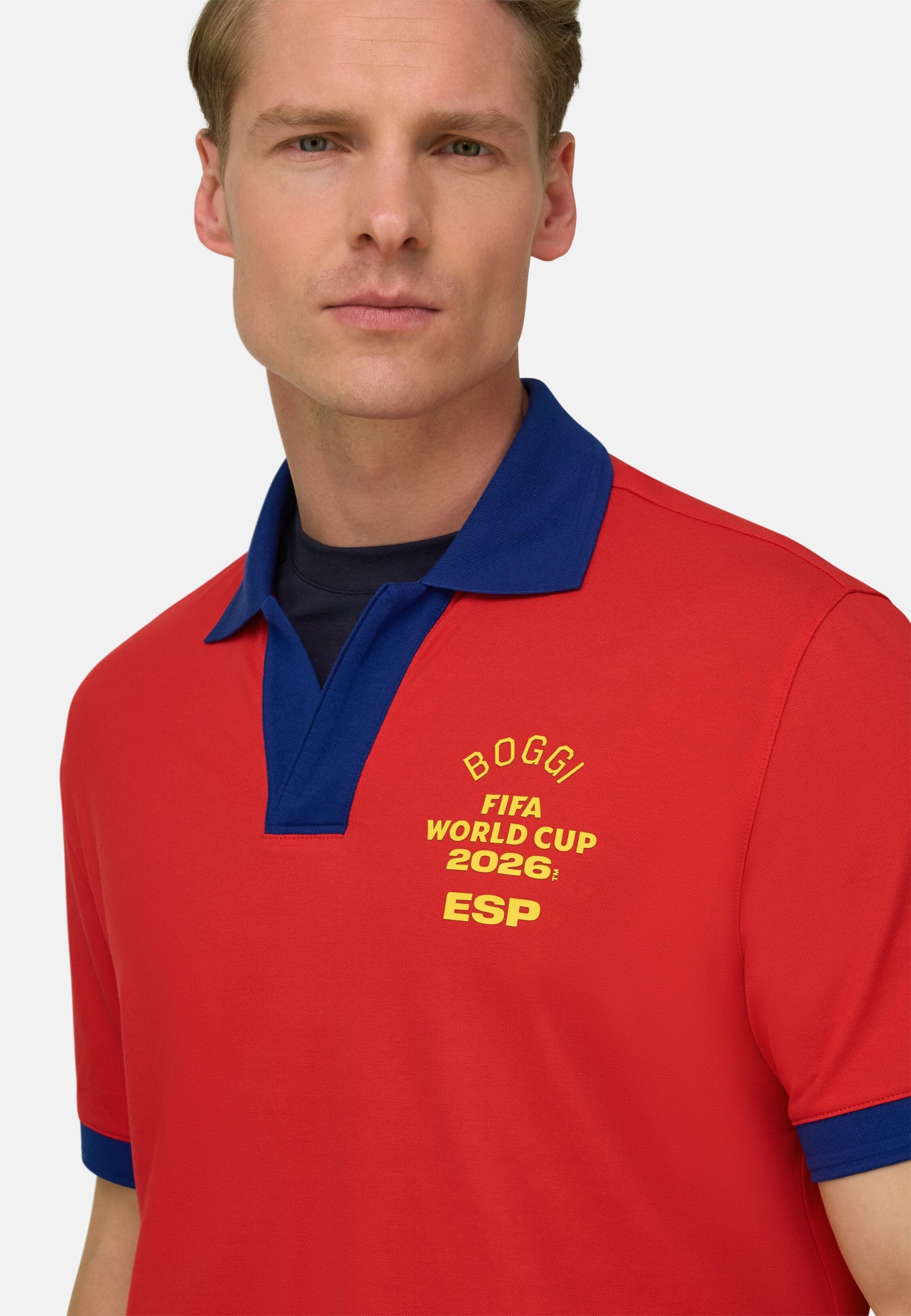 Fifa World Cup 2026 Winner Nations Polo In Cool Jade Pique Red, Red, medium