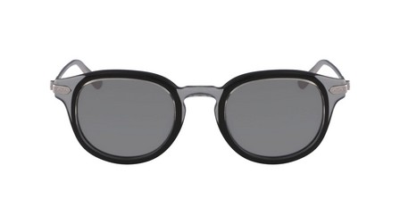 Calvin Klein - Calvin Klein Unisex Crystal Smoke Round Sunglasses - Ck18701S