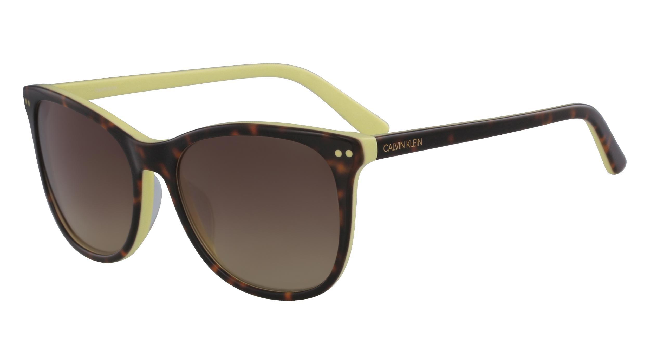 Calvin Klein Womens Square Sunglasses Tortoise/Yellow, Ck18510S-241, , large image number 1