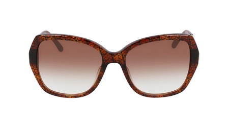 Calvin Klein - Calvin Klein Women Honey Tortoise Ck Print Butterfly Sunglasses - Ck21704S
