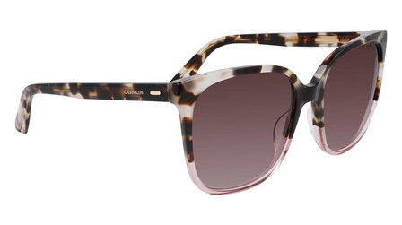 Calvin Klein - Calvin Klein Women Ivory Tortoise Modified Rectangle Sunglasses - Ck21707S